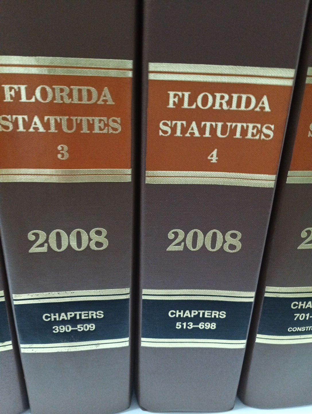 Florida Statutes 2008 6 Volume Set Chapters 1-6 State of Fl. Law Books Pre-owned