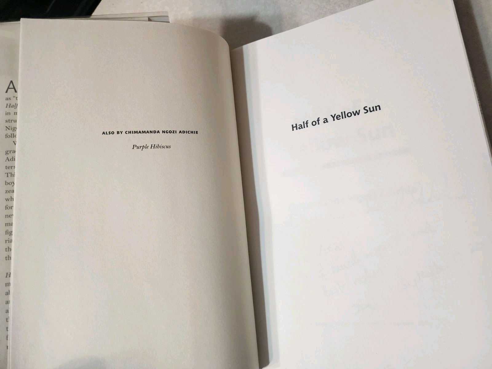 HALF OF A YELLOW SUN Chimamanda Ngozi Adichie SIGNED 1st Edition First Printing