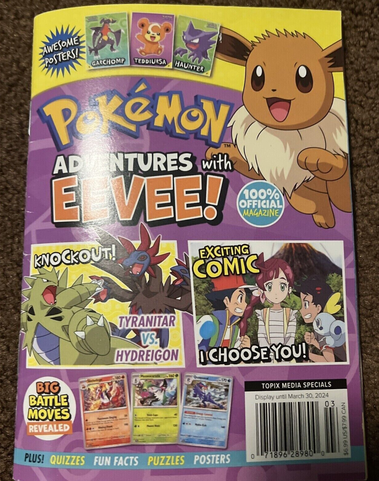 ADVENTURES WITH EEVEE! POKEMON MAGAZINE 2024 TOPIX MEDIA DIGEST w Mini Posters