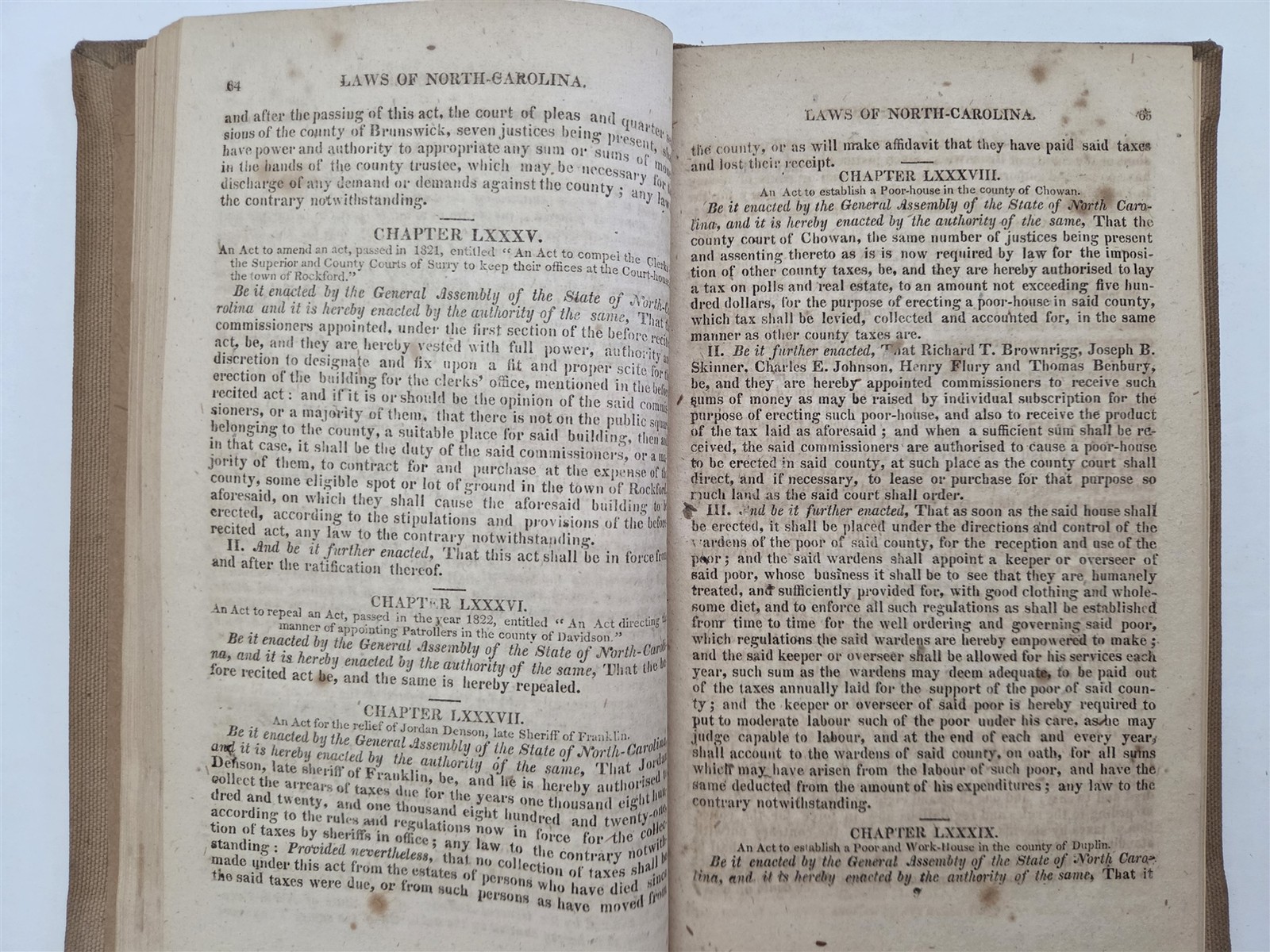 1824 antique NORTH CAROLINA LAW cherokee slavery free person color history