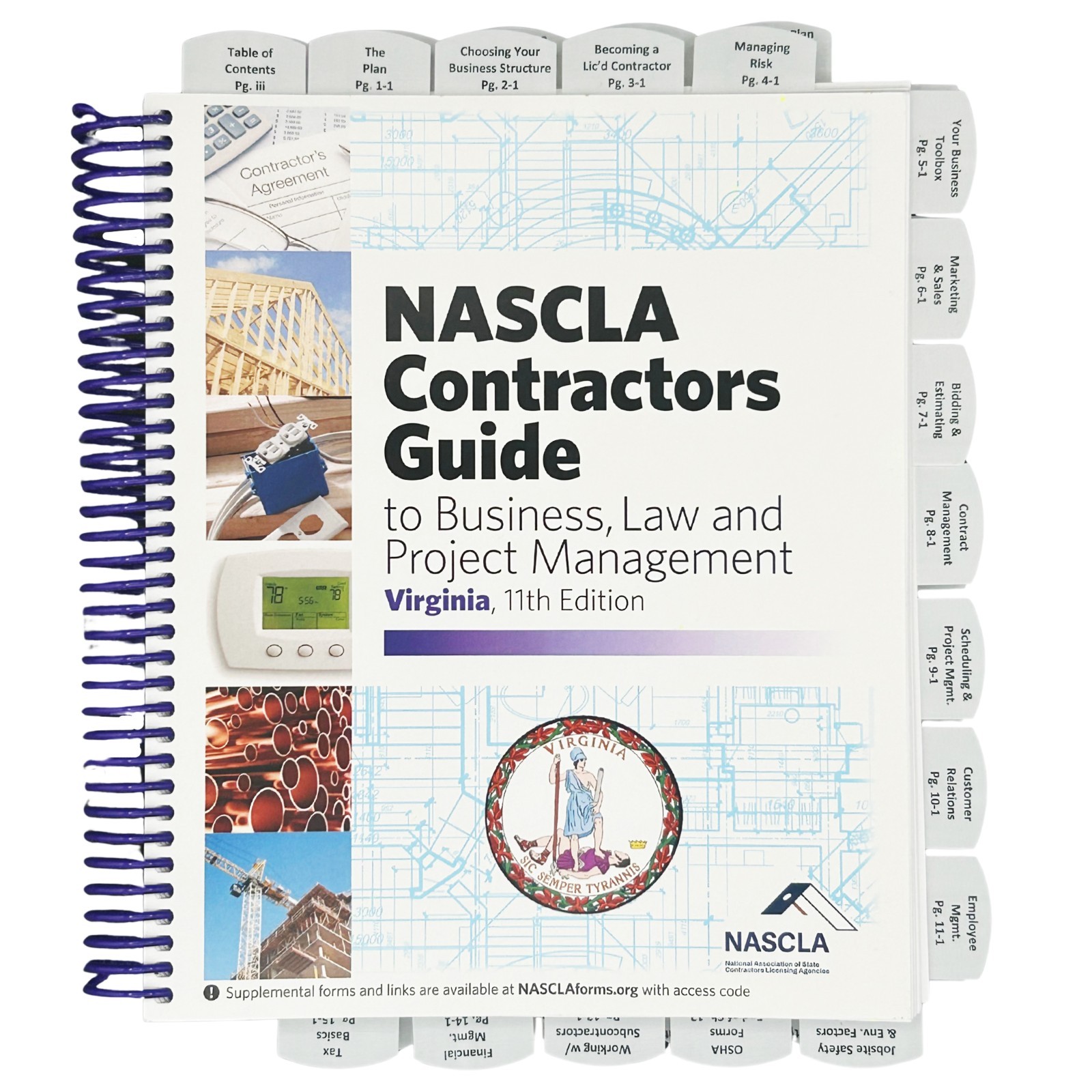 Highlighted and Tabbed – NASCLA Contractors Guide to Business, Law Virginia 11th