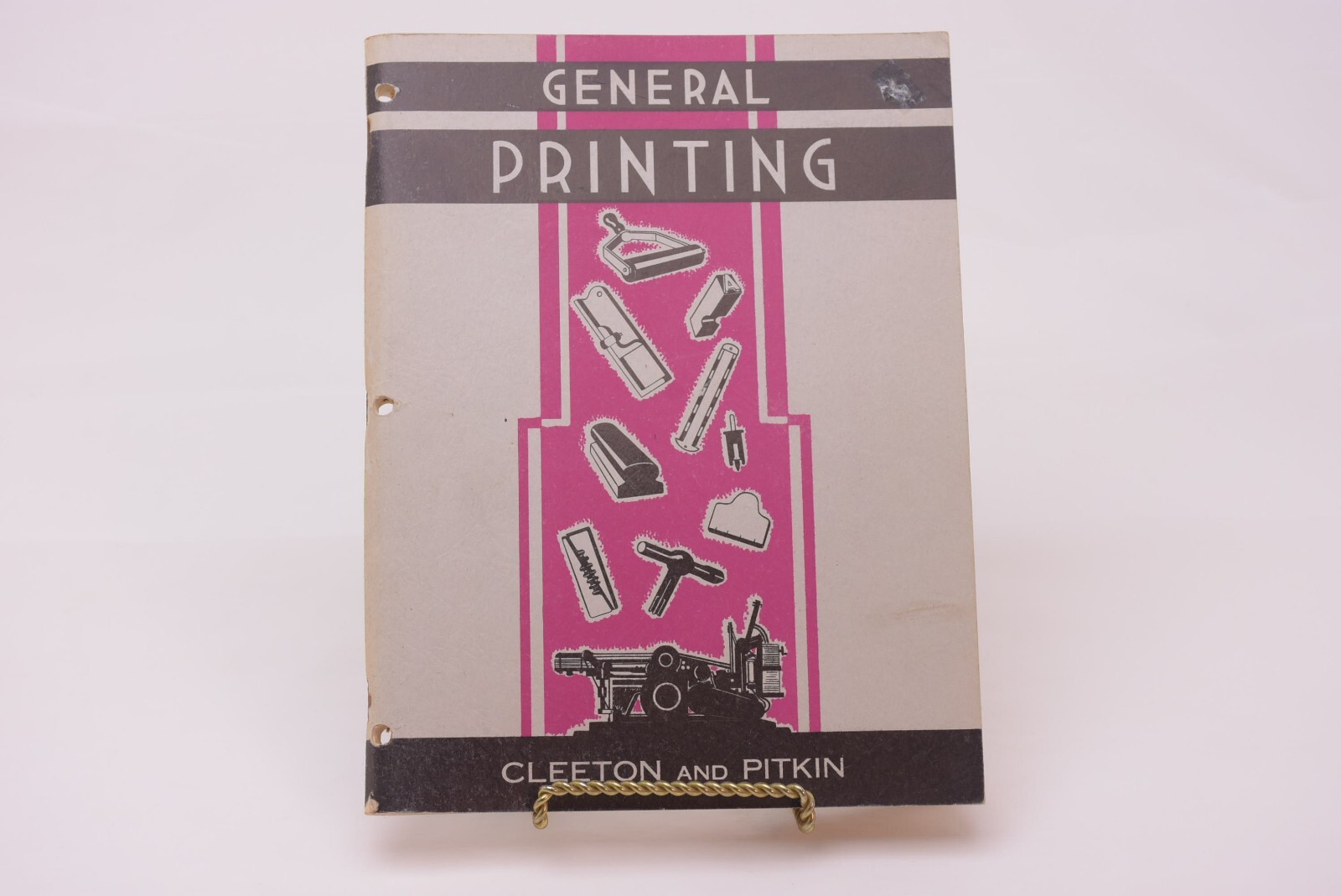 1941 General Printing Cleeton & Pitkin Early Printing Press and Graphic Arts