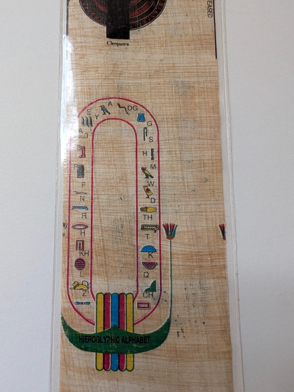 Papyrus Egyptian Multicolor Rectangle Bookmark With Tassel 7 in x 2.5 in