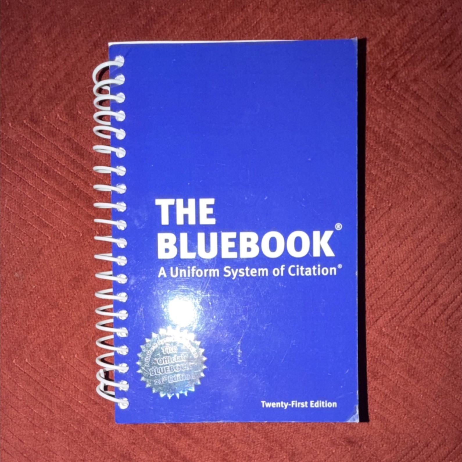 The Bluebook 21st Edition Spiral Bound Style Guide for Law Citations, 329 Pages