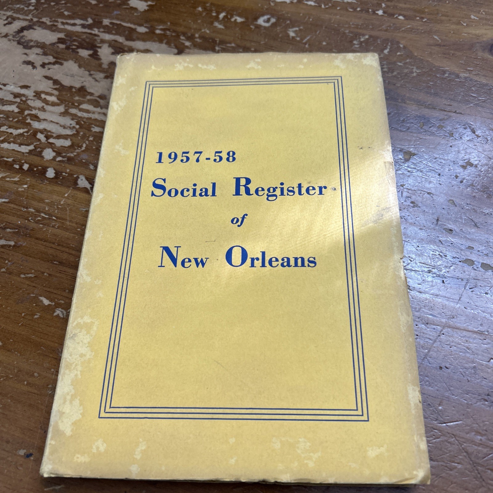 1957-58 Social Register of New Orleans Yellow paper cover 228 pages Debutantes