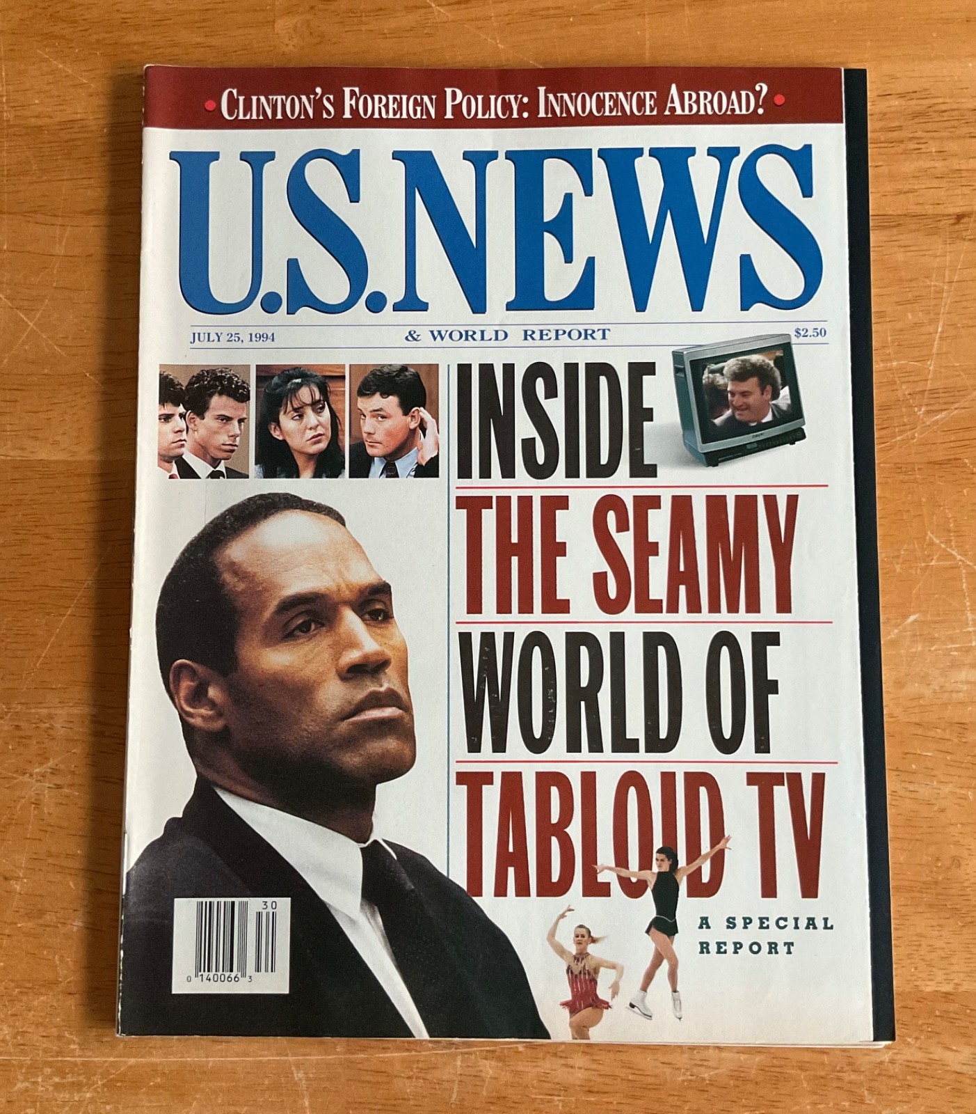 U.S. News & World Report Magazine 1994 Tabloid TV OJ Simpson No Label Newsstand
