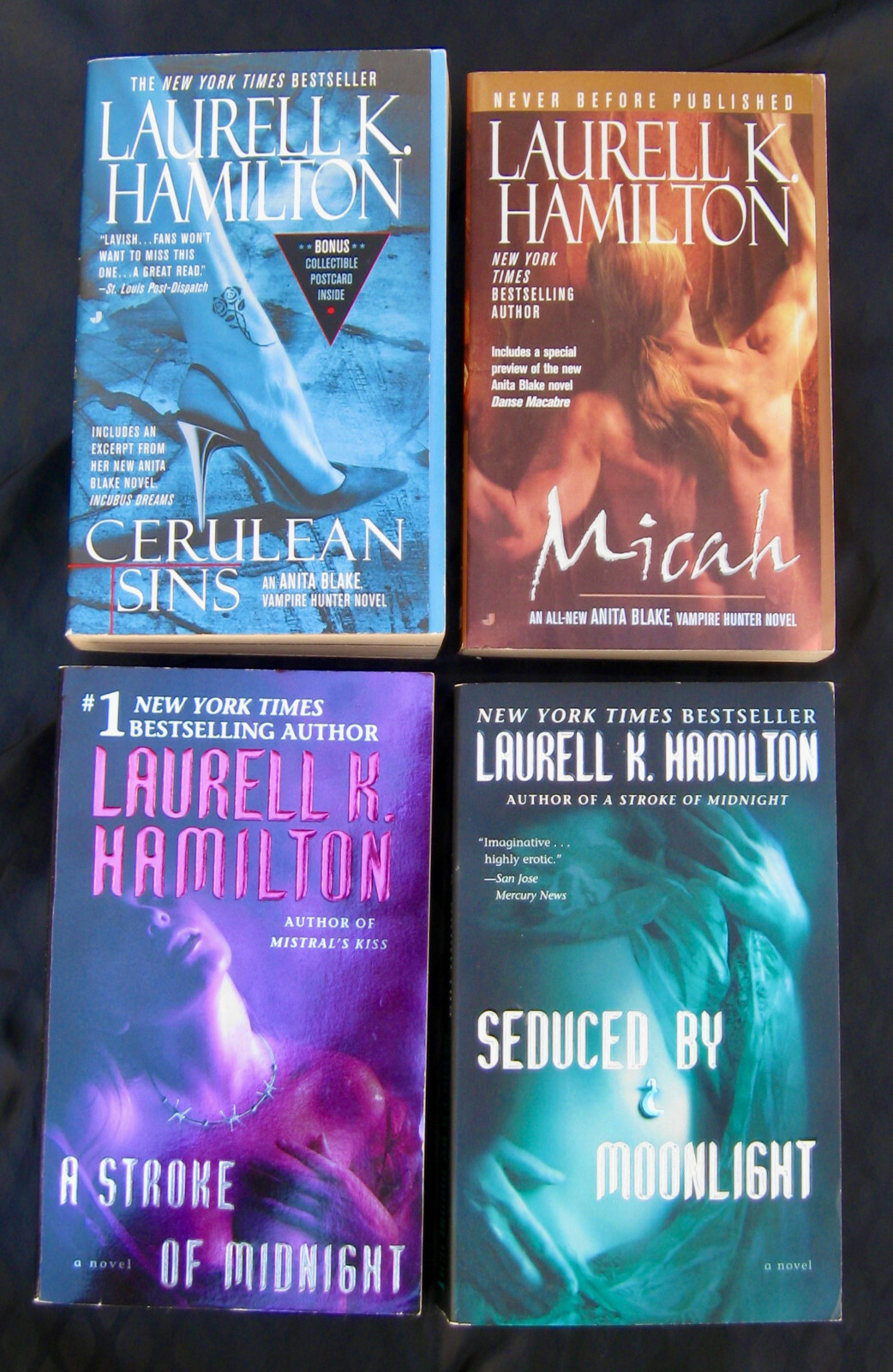 Laurell K Hamilton Lot – 4 LIKE NEW Paperbacks – 1st Edition/1st Prints