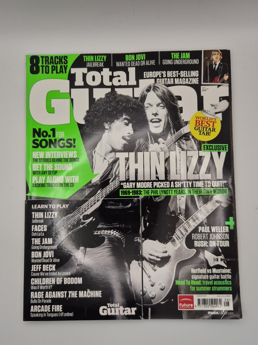 Total Guitar Magazine August 2011 Issue 217 Thin Lizzy (1 Of 2)