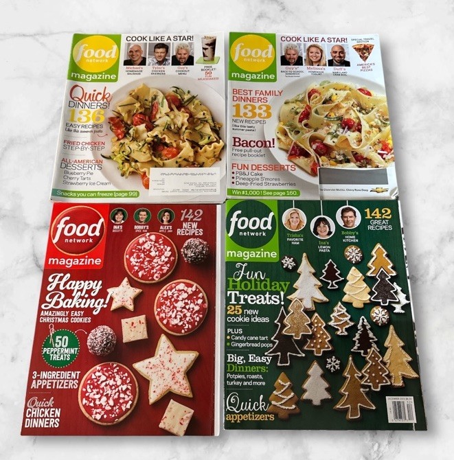 food network magazine lot Of 4 Assorted Months Summer, Winter