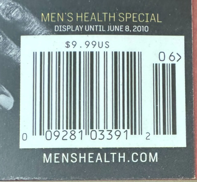 Men&rsquo;s Health Nutrition Guide 2010 – OLD NEW STOCK – NEVER BEEN READ – 176 Pages