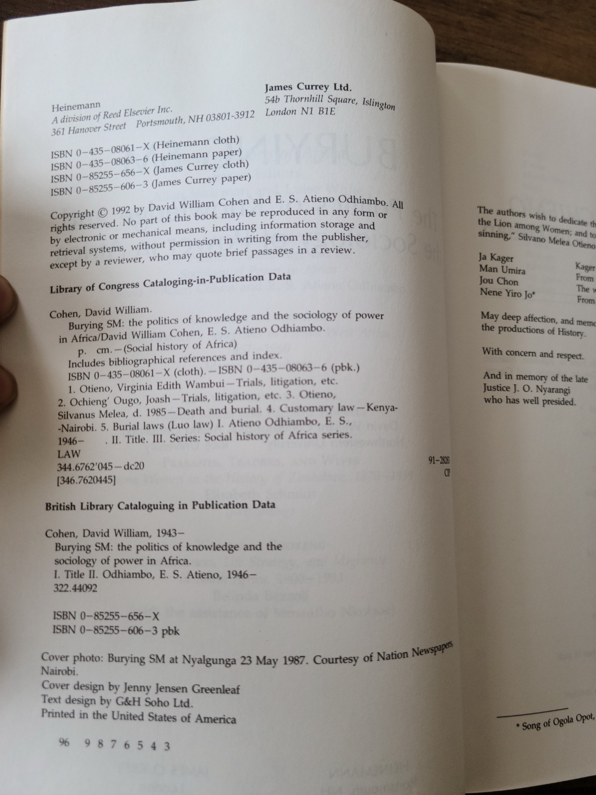 Burying SM: The Politics of Knowledge and the Sociology of Power in Africa (Soc,