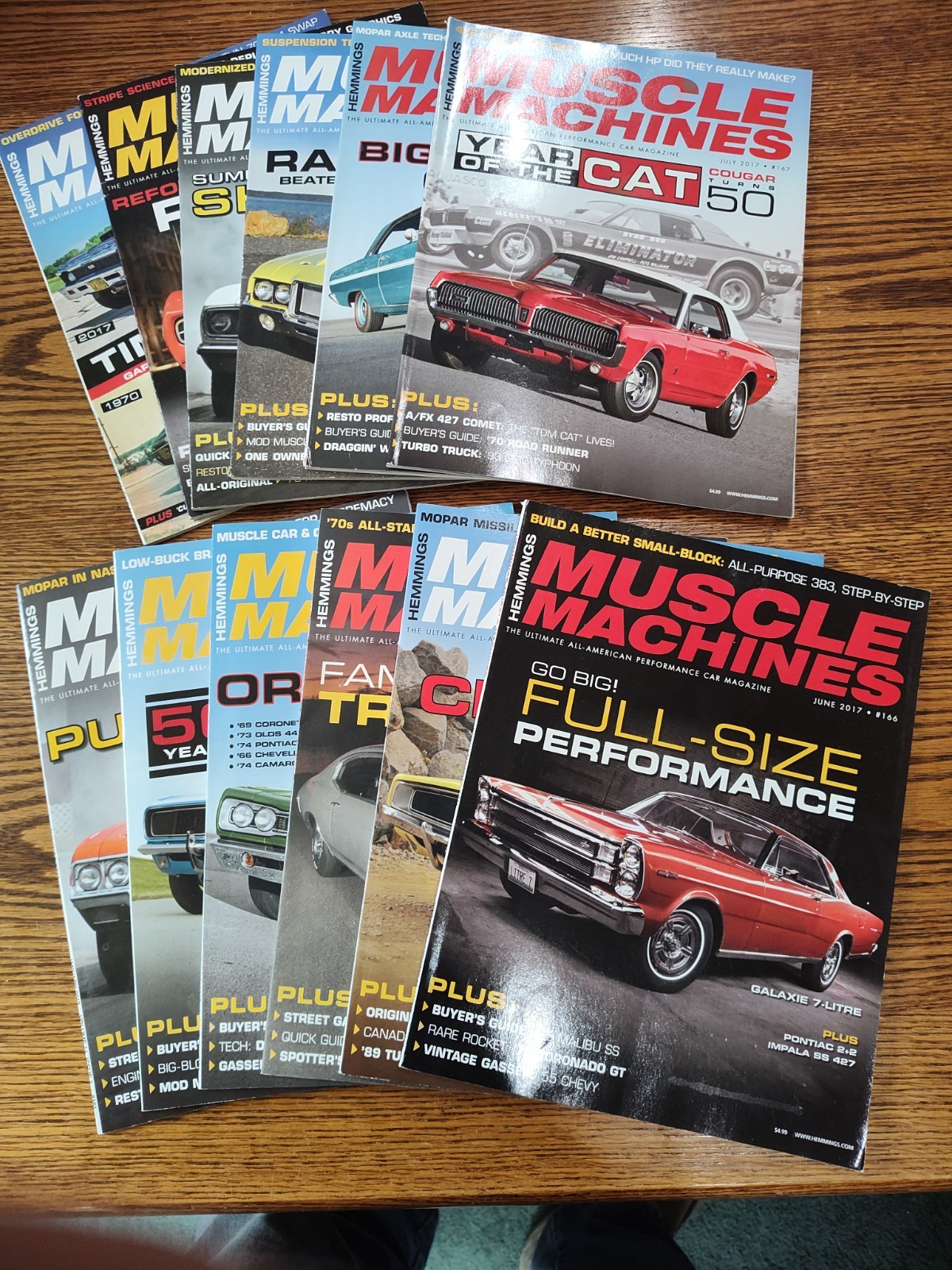 Hemmings Muscle Machines Magazine Lot of 12, 2017, complete full year Jan-Dec