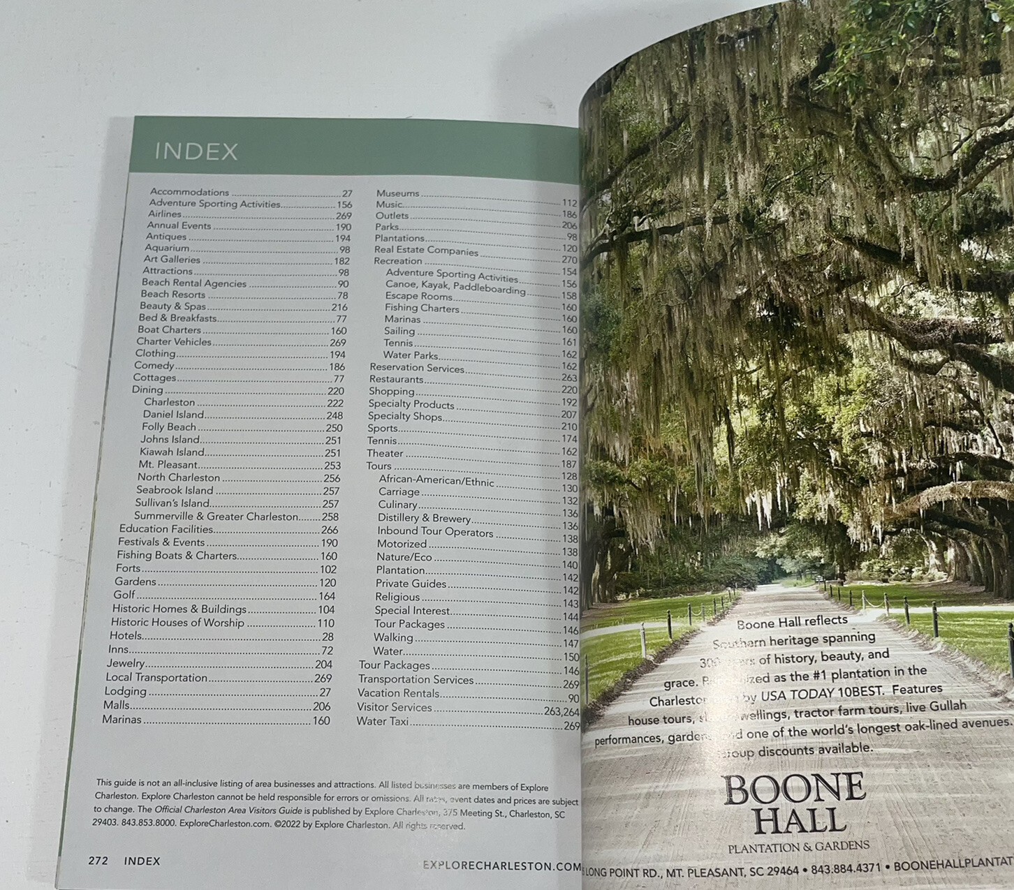 Official Visitors Guide Charleston South Carolina 272 Pages Map Included