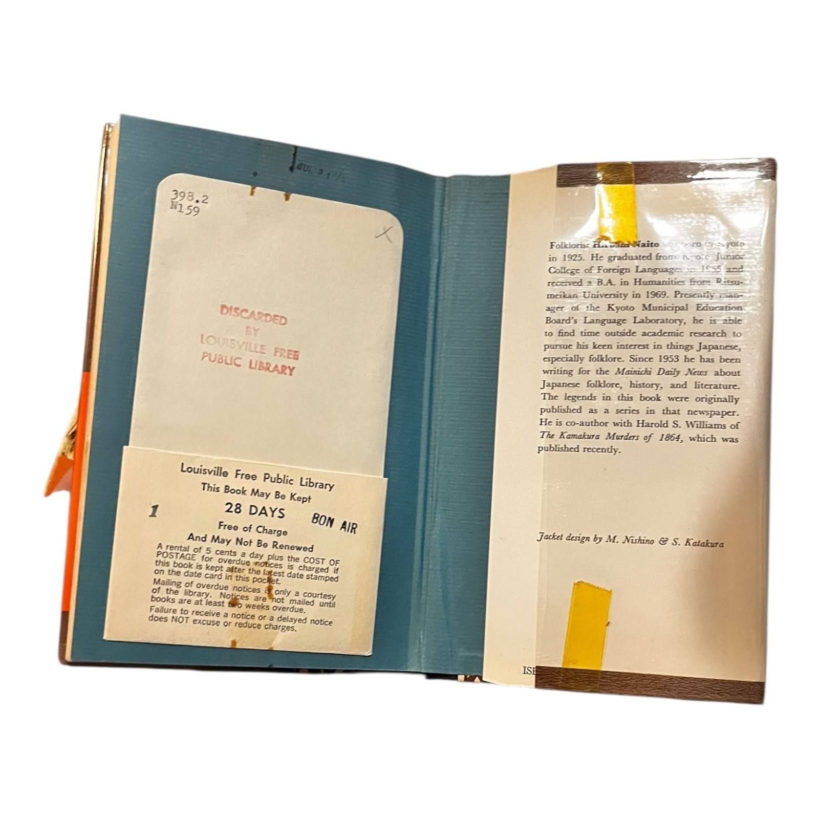 Hiroshi Naito Masahiko Nishino Legends of Japan 1st Edition 1972 Ex Library Book