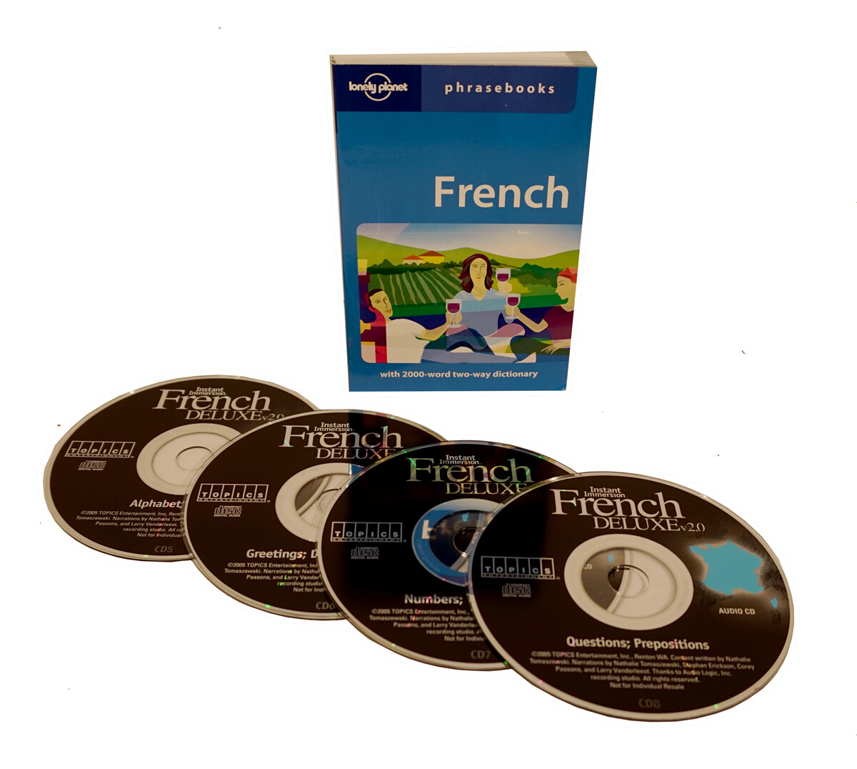 Learn to Speak French Language (4 Audio CD Set w/Phrasebook) listen in your car