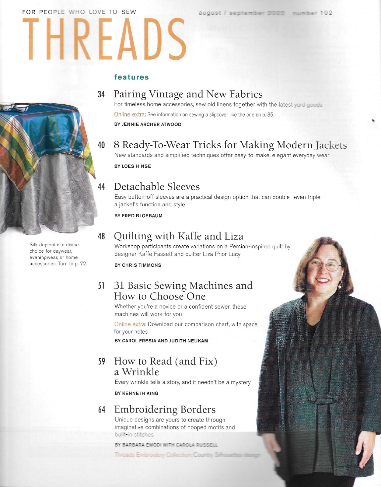 Vintage Threads Sewing Magazine # 102 – September 2002 – Quilting – 108 Pages