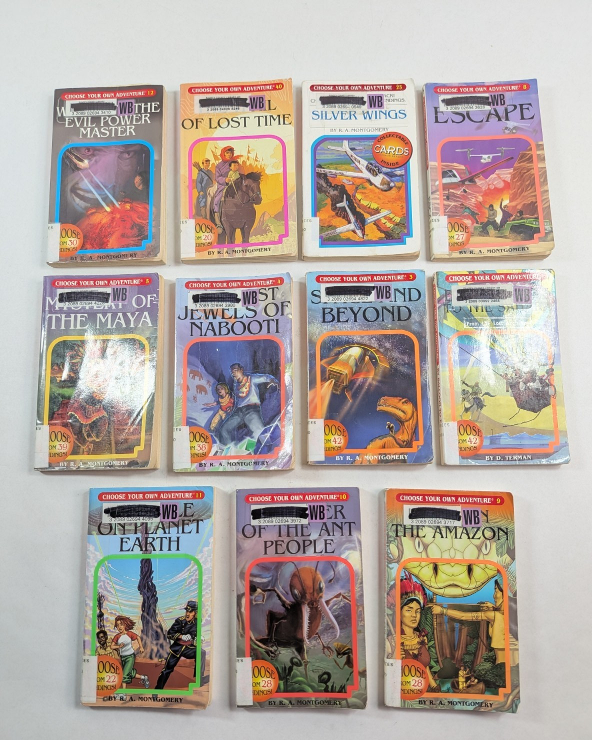 Choose Your Own Adventure #1,3,4,5,8,9-12,23,40 1980&rsquo;s Vtg CYOA Book Lot of 11