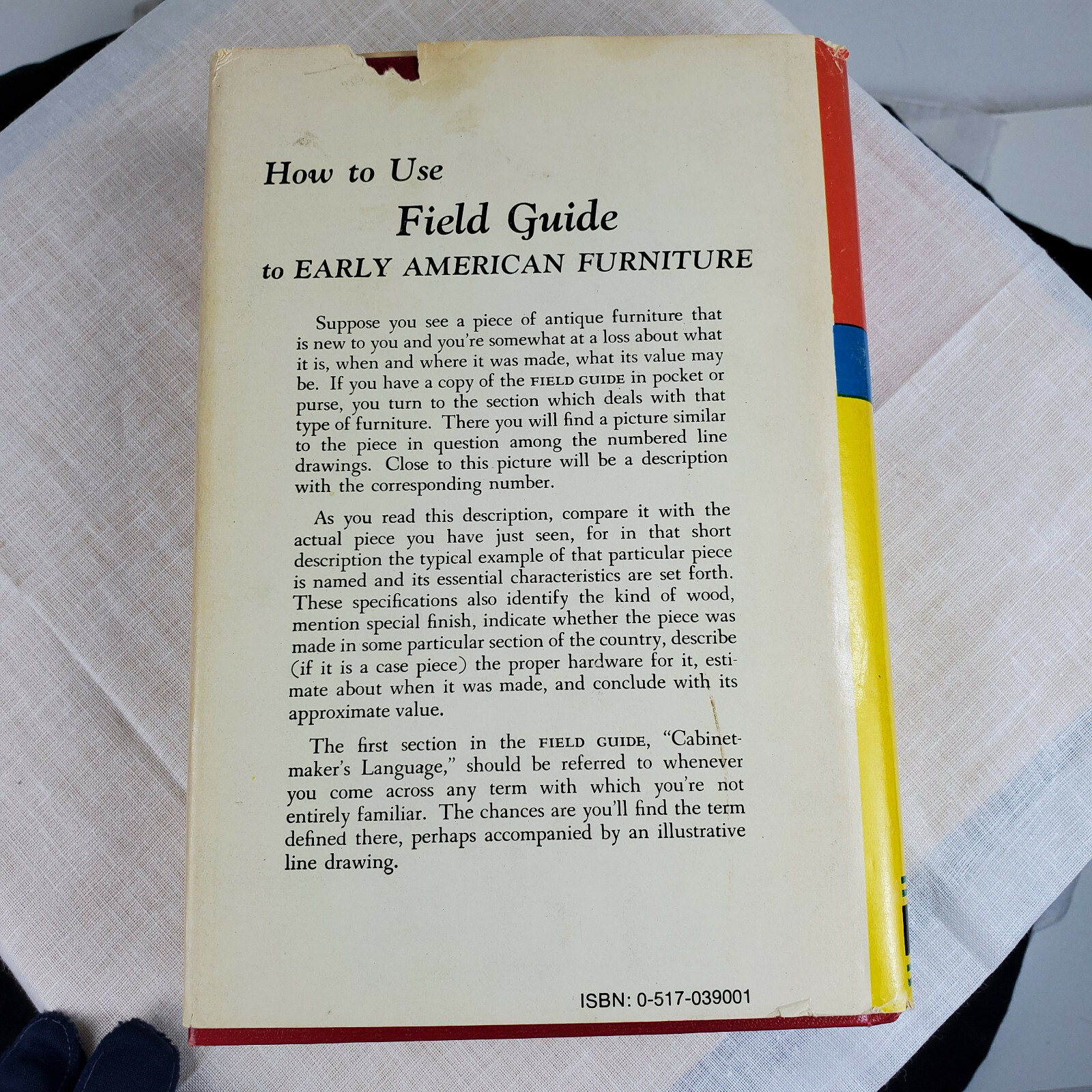 1951 Field Guide to Early American Furniture Thomas H. Ormsbee HB 464 pages