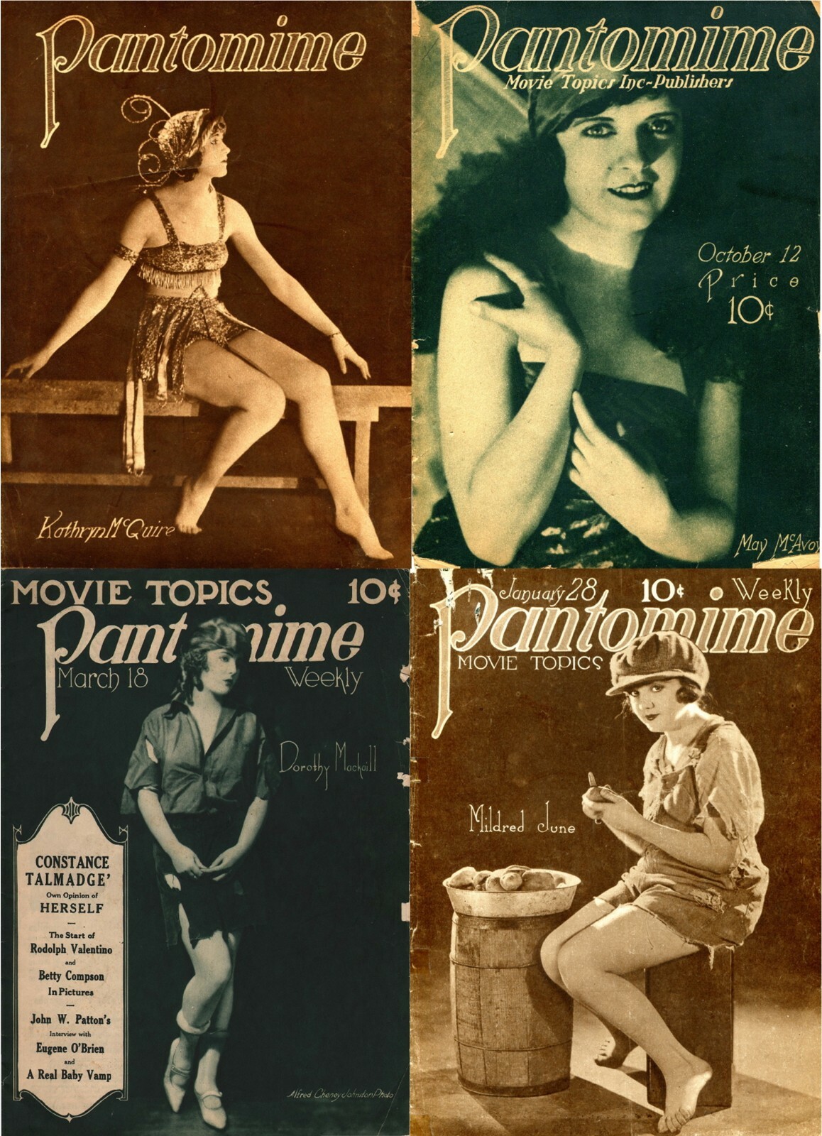 18 Old Issues of Pantomime – Illustrated Movie Fan Magazine (1921-1922) on DVD