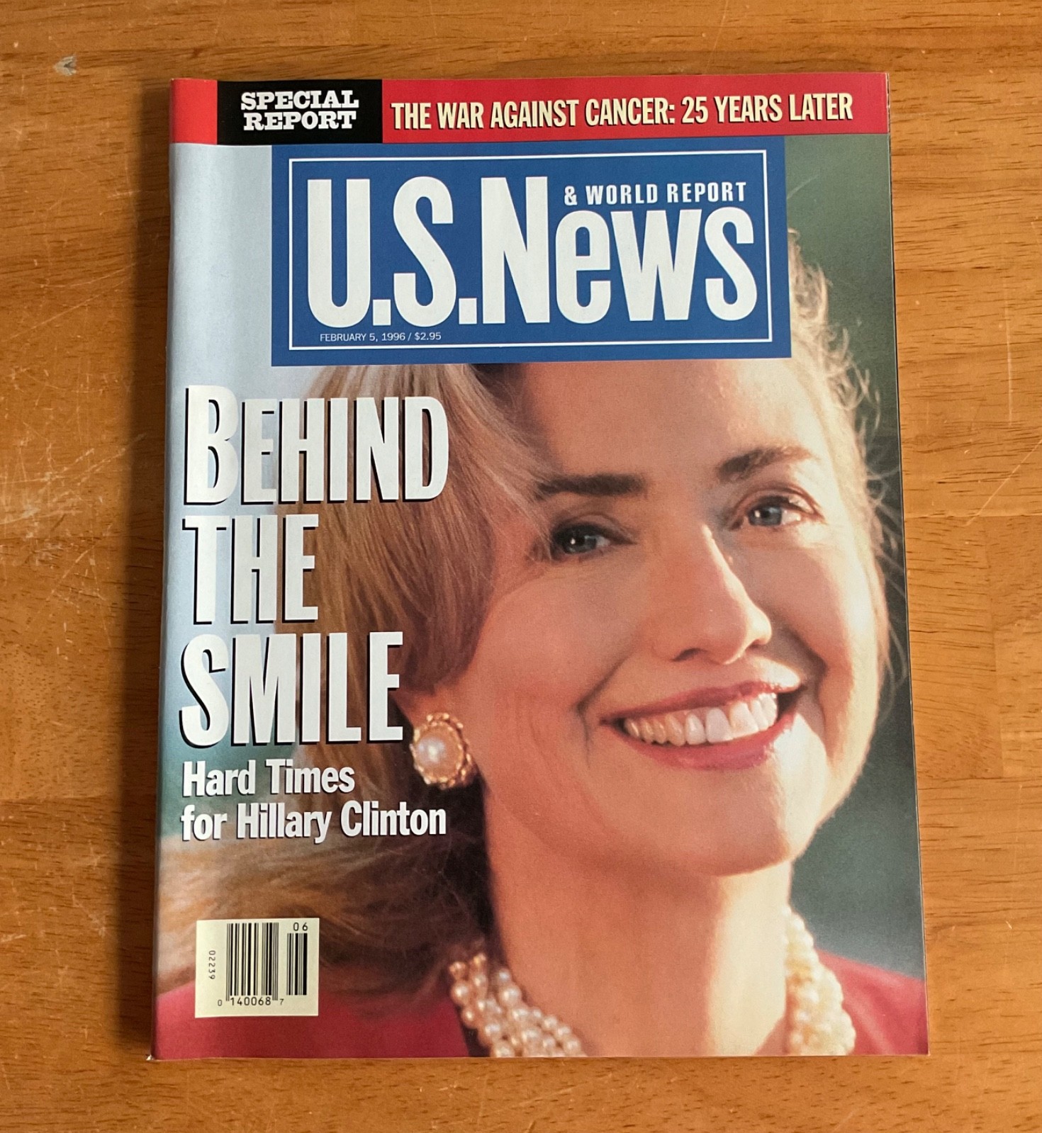 U.S. News & World Report Magazine 1996 Hillary Clinton No Label Newsstand