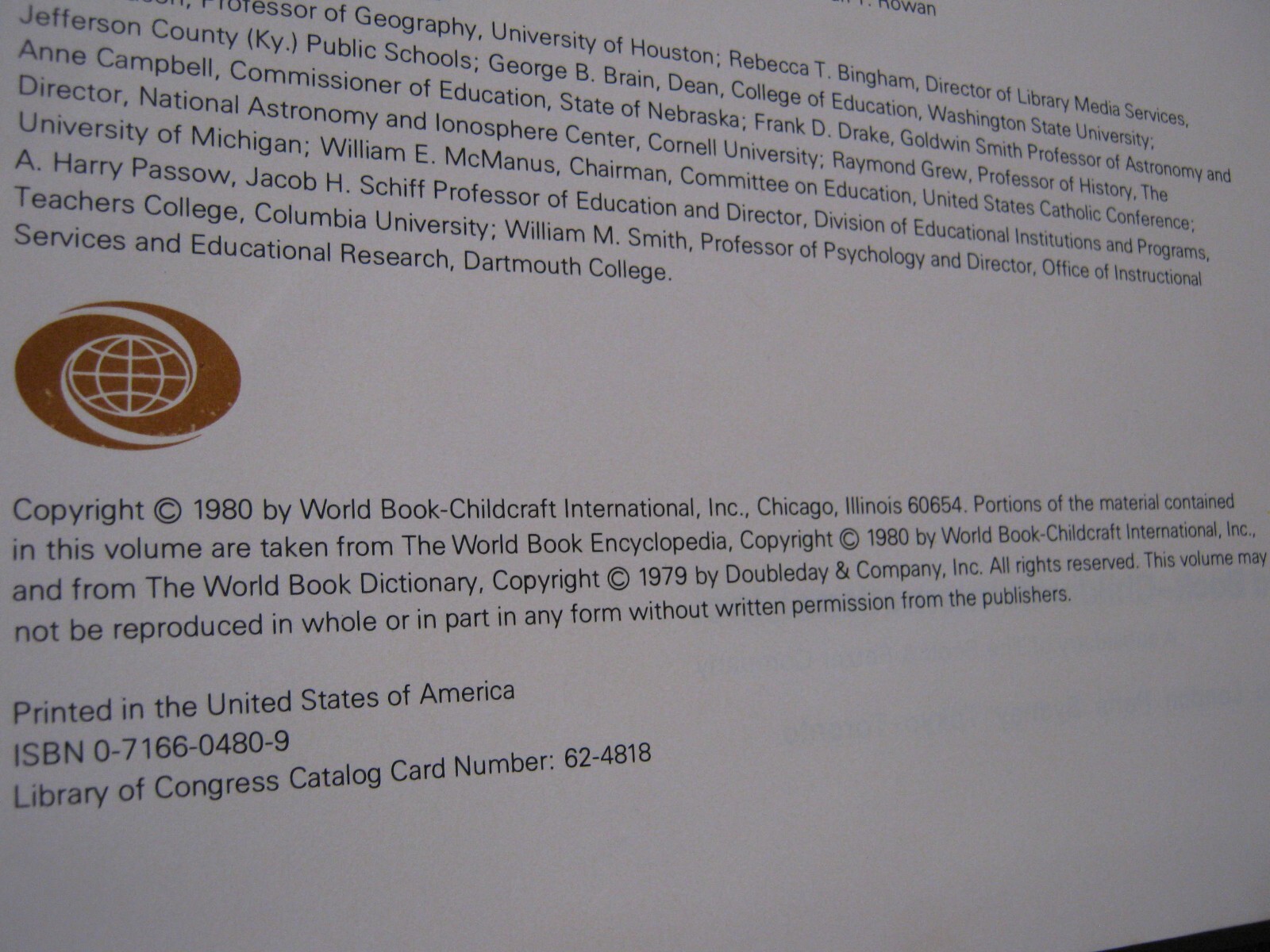 The World Book Yearbook 1980 ,608 pages