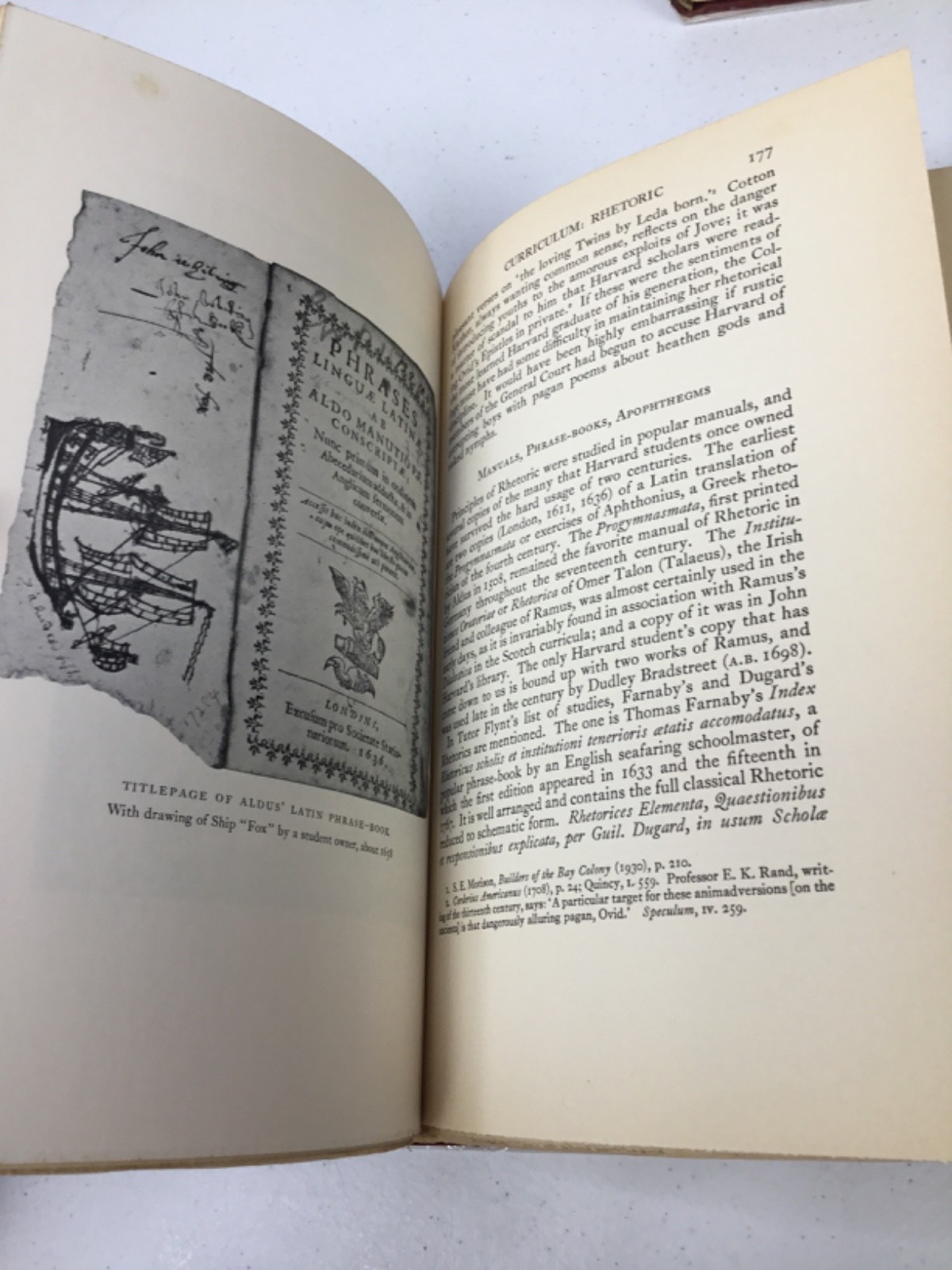 Harvard College in The Seventeenth Century Vol 1&2. Morison. 1936 HC+Mylar