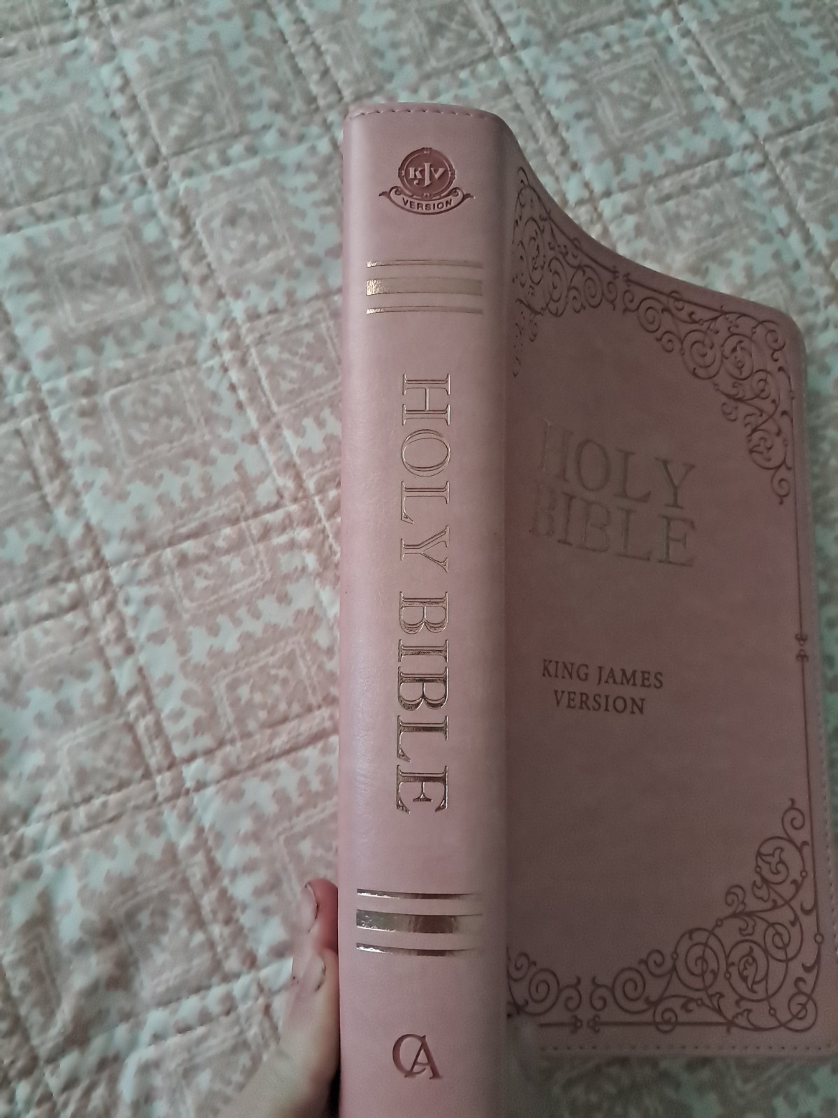 Holy Bible King James Version Full-Size Giant Print Edition Pink