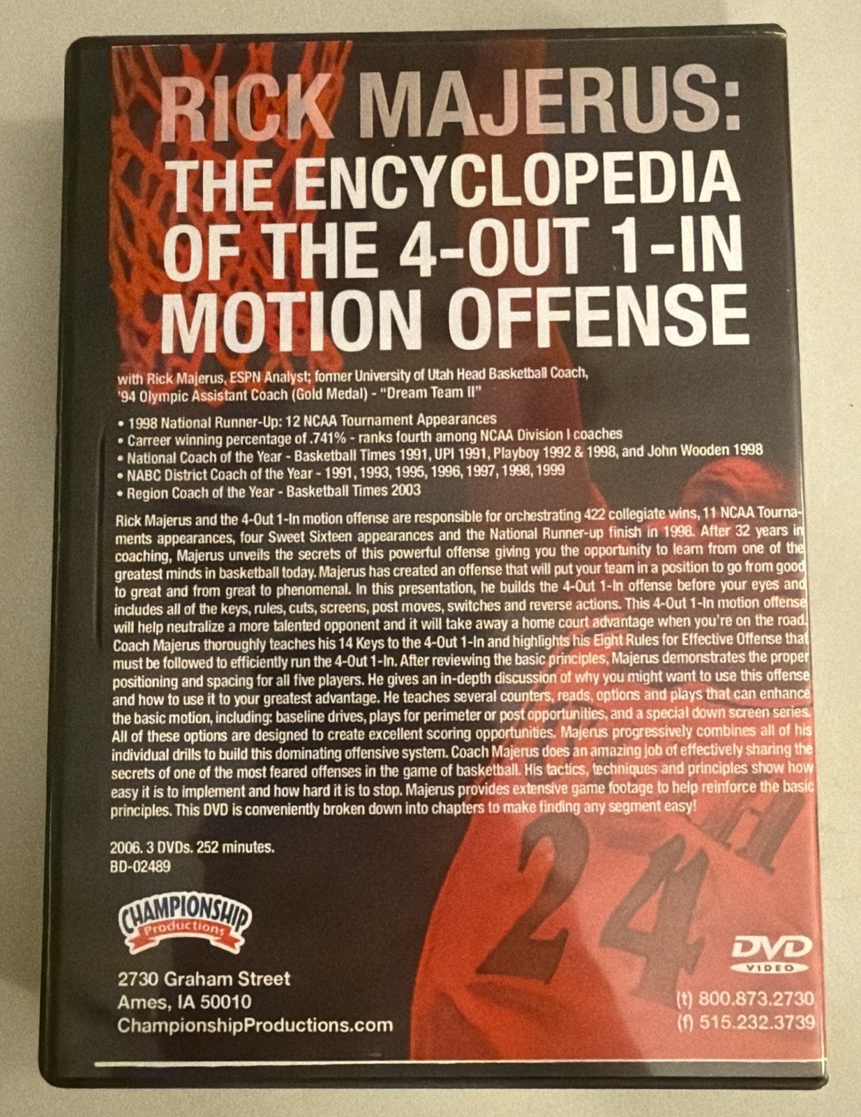Rick Majerus: The Encyclopedia of the 4-Out-1-In Motion Offense 3 DVD Set