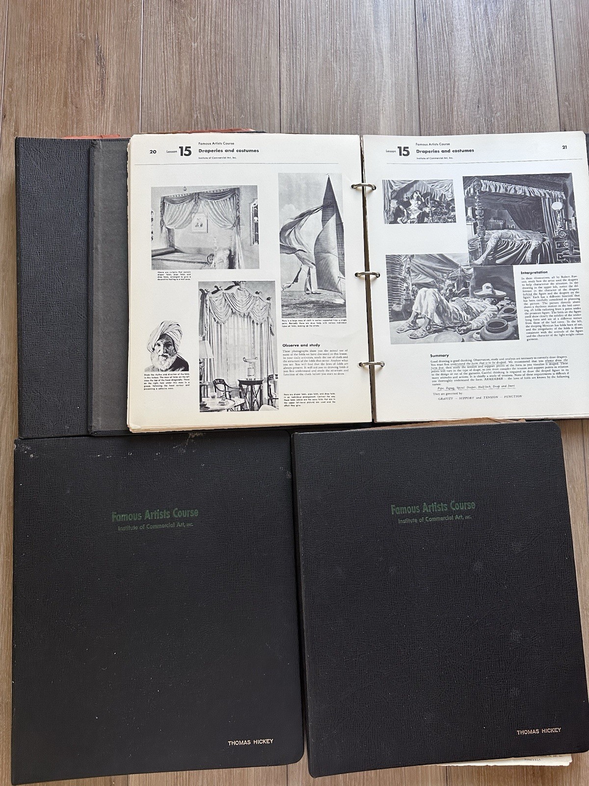 VTG Institute Commercial Arts Famous Artists Course 1950s Books Lesson 4 Vol Set