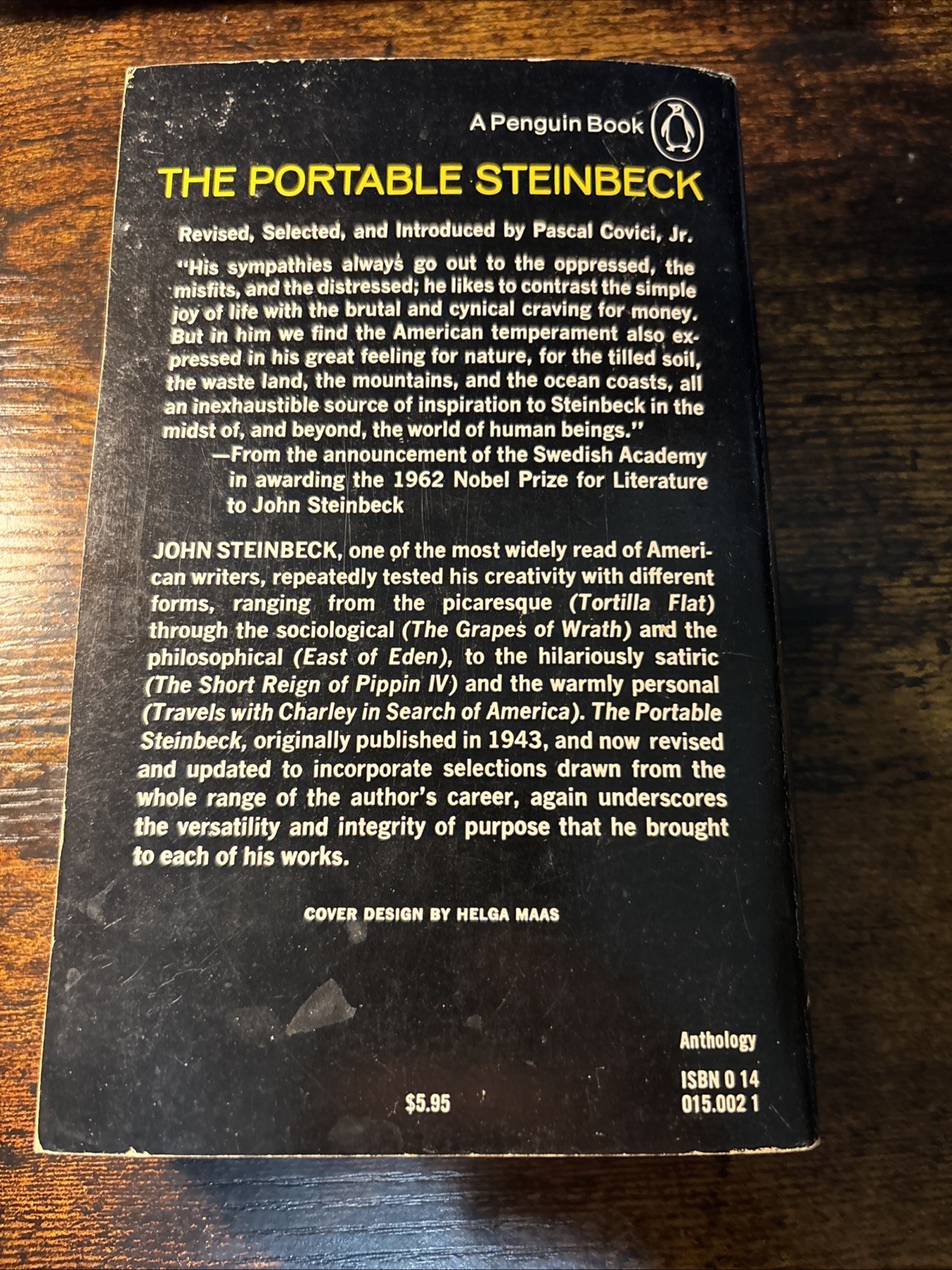 The Portable Steinbeck Revised And Enlarged Edition 736 Pages 1978 Penguin