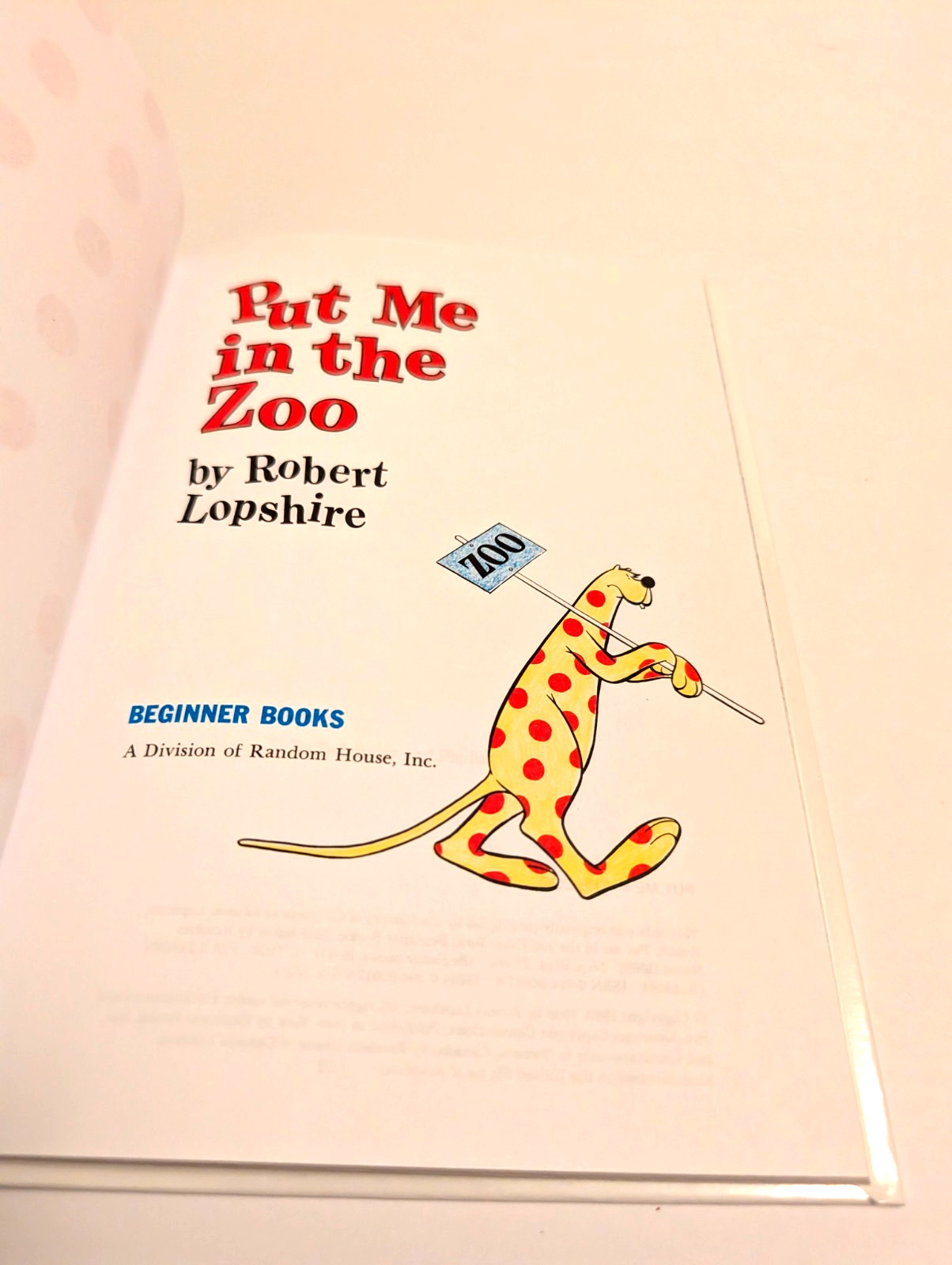 Put Me in the Zoo- Robert Lopshire, Hardcover Ex-Library