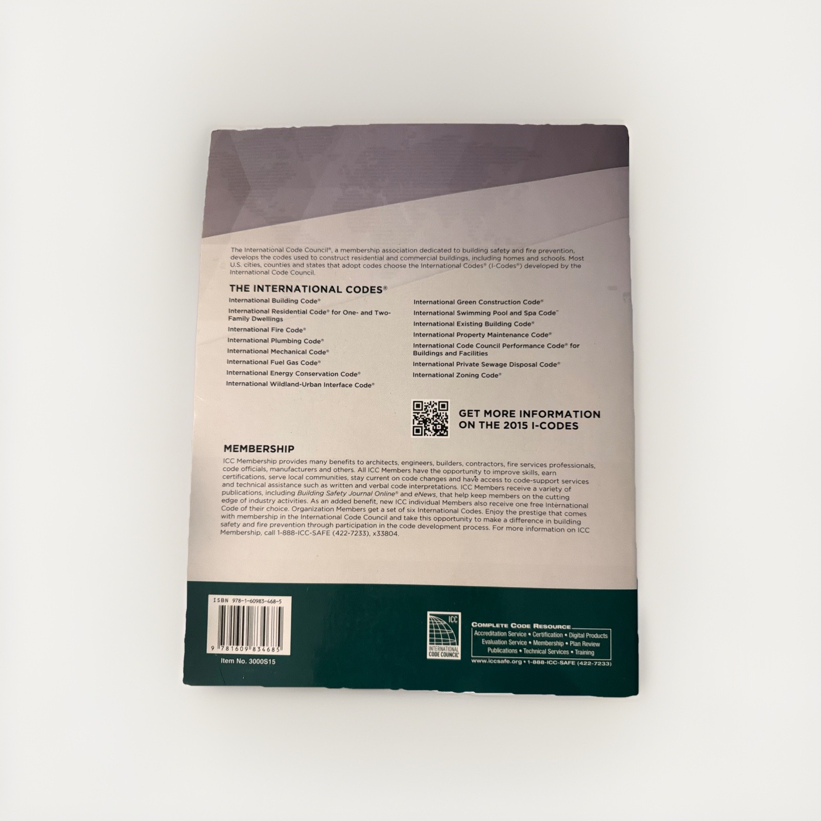 2015 IBC Code Book International Building Code Preowned