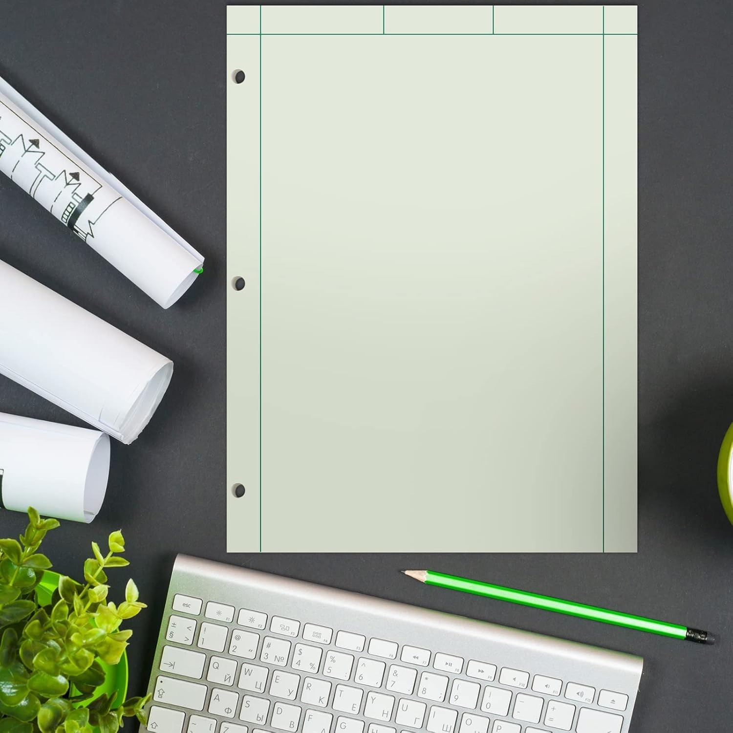 Engineering Computation Pad 8.5×11 Inches Graph Paper Notepad 5 Squares per Inch