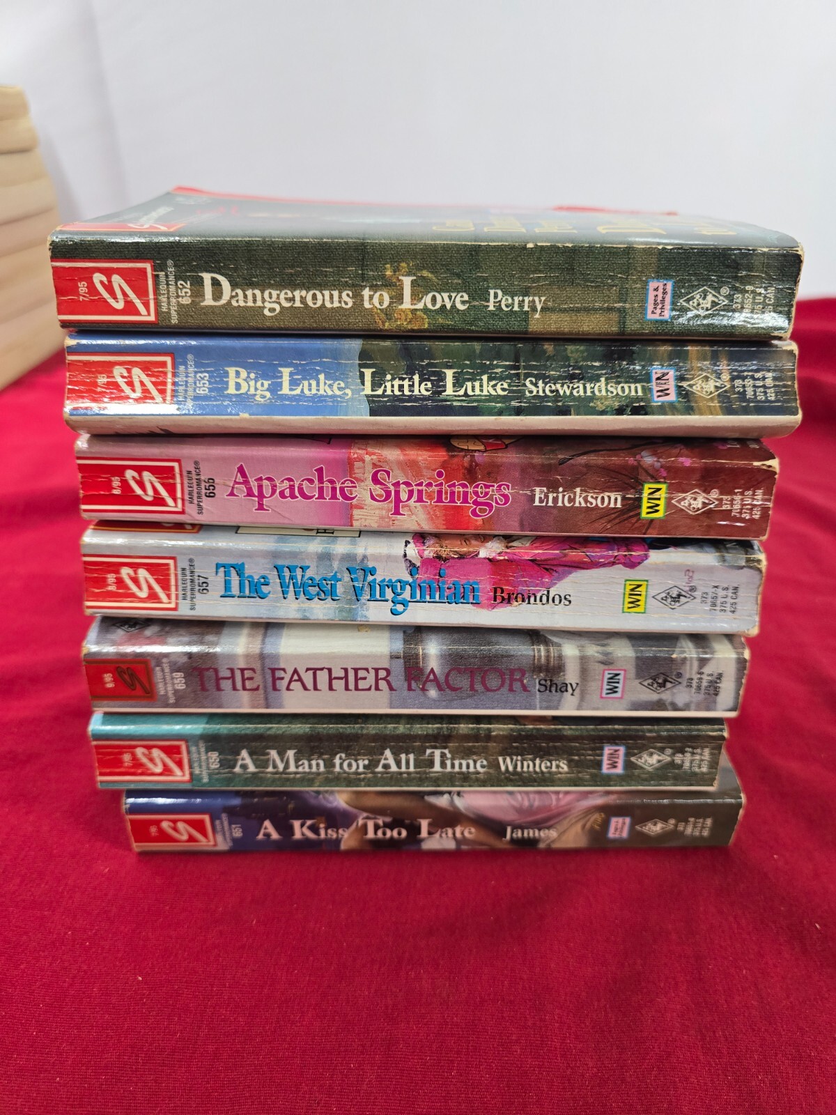 Harlequin Super Romance Book Lot of 7 650-657 1995 Lynn Erickson