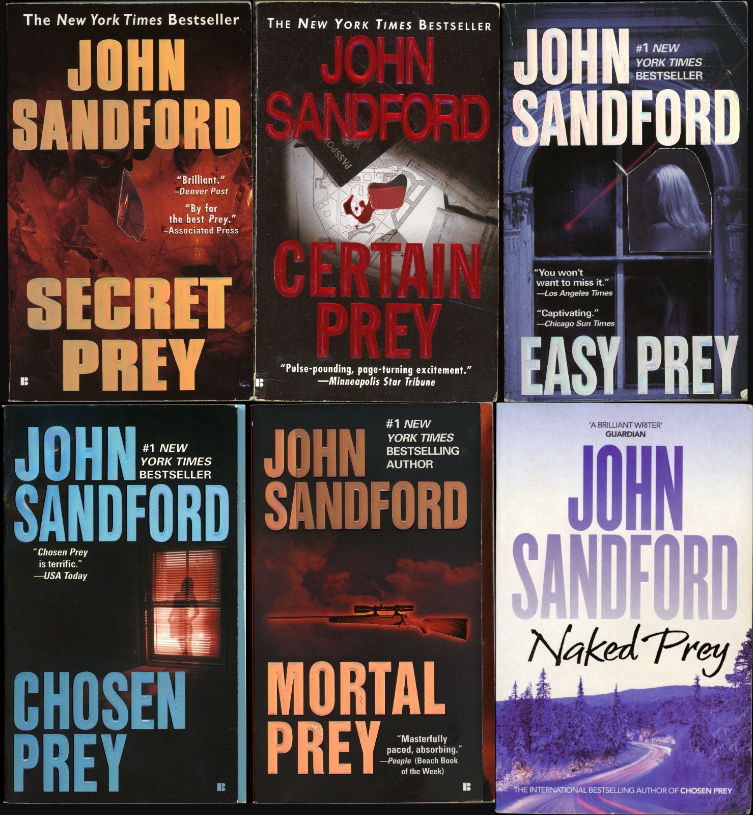 Lucas Davenport Prey Mystery Thriller Lot of 6 Paperback by John Sandford