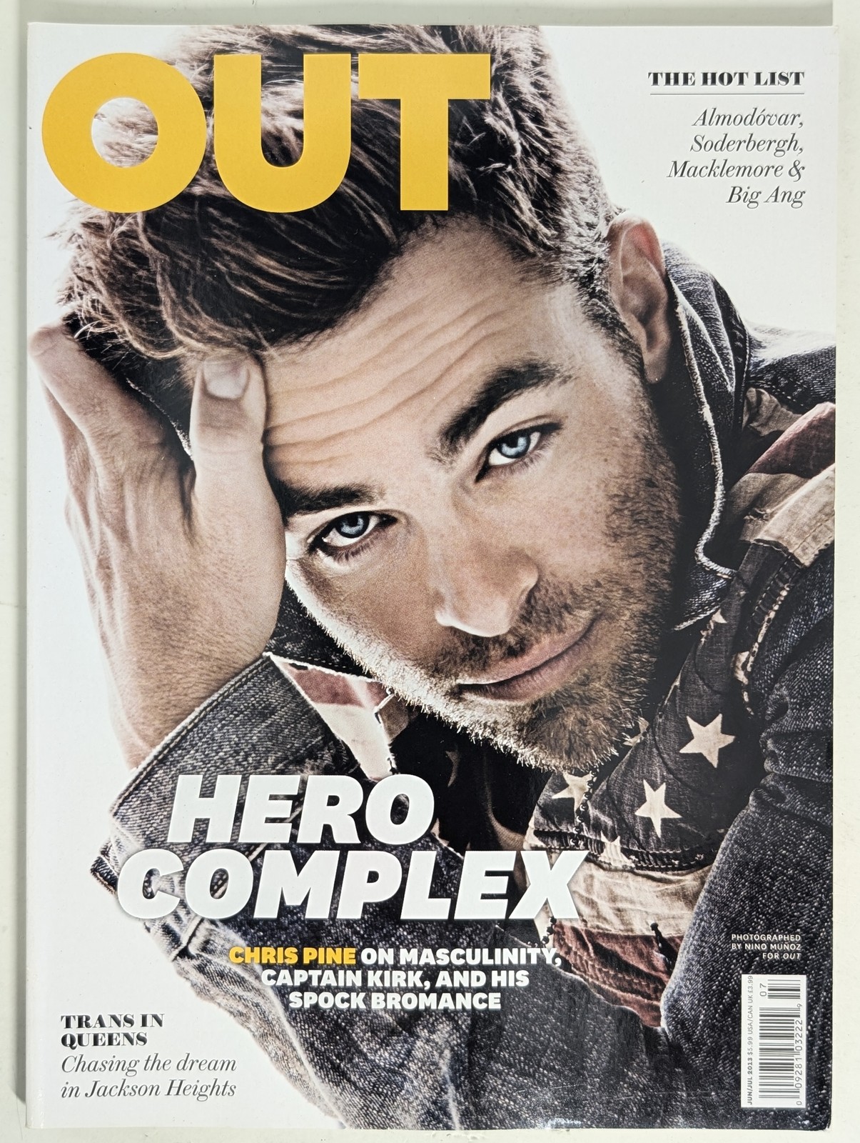 OUT Magazine June/July 2013 Chris Pine Cover Hero Complex LGBTQ+ No. 225