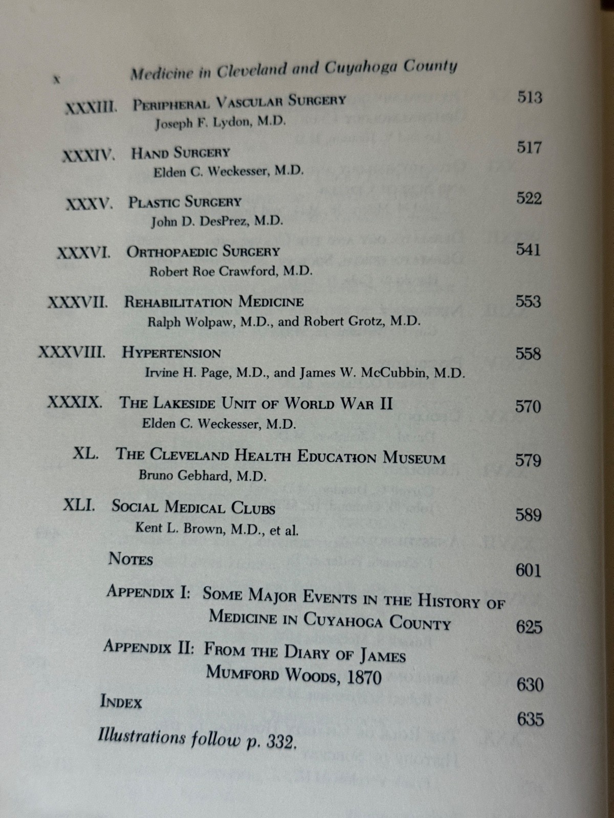Medicine in Cleveland 1810-1976 Cuyahoga County TRW Cleveland Clinic History HC