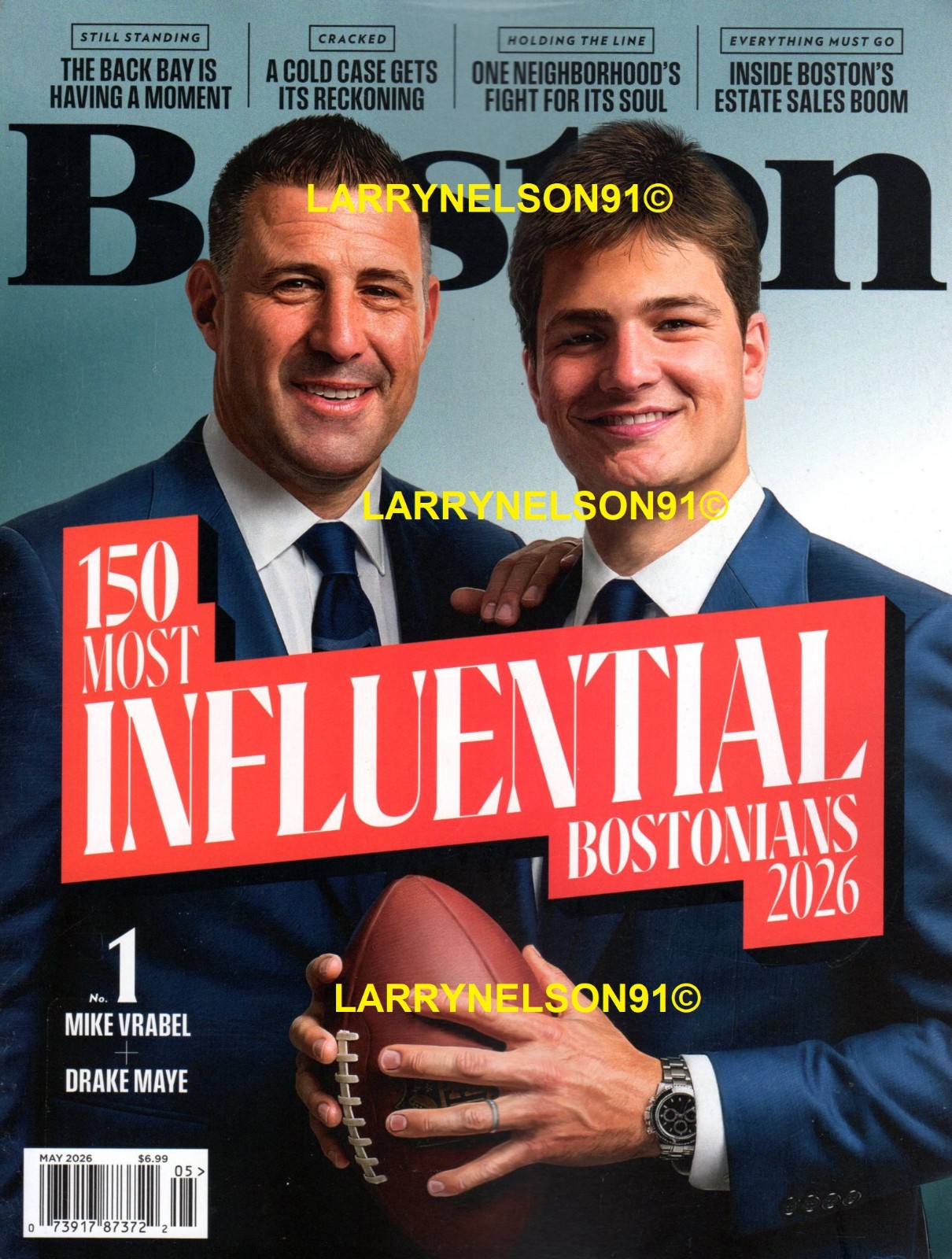 BOSTON MAGAZINE MAY 2026 PATRIOTS MIKE VRABEL DRAKE MAYE 150 MOST COLDCASE CRIME