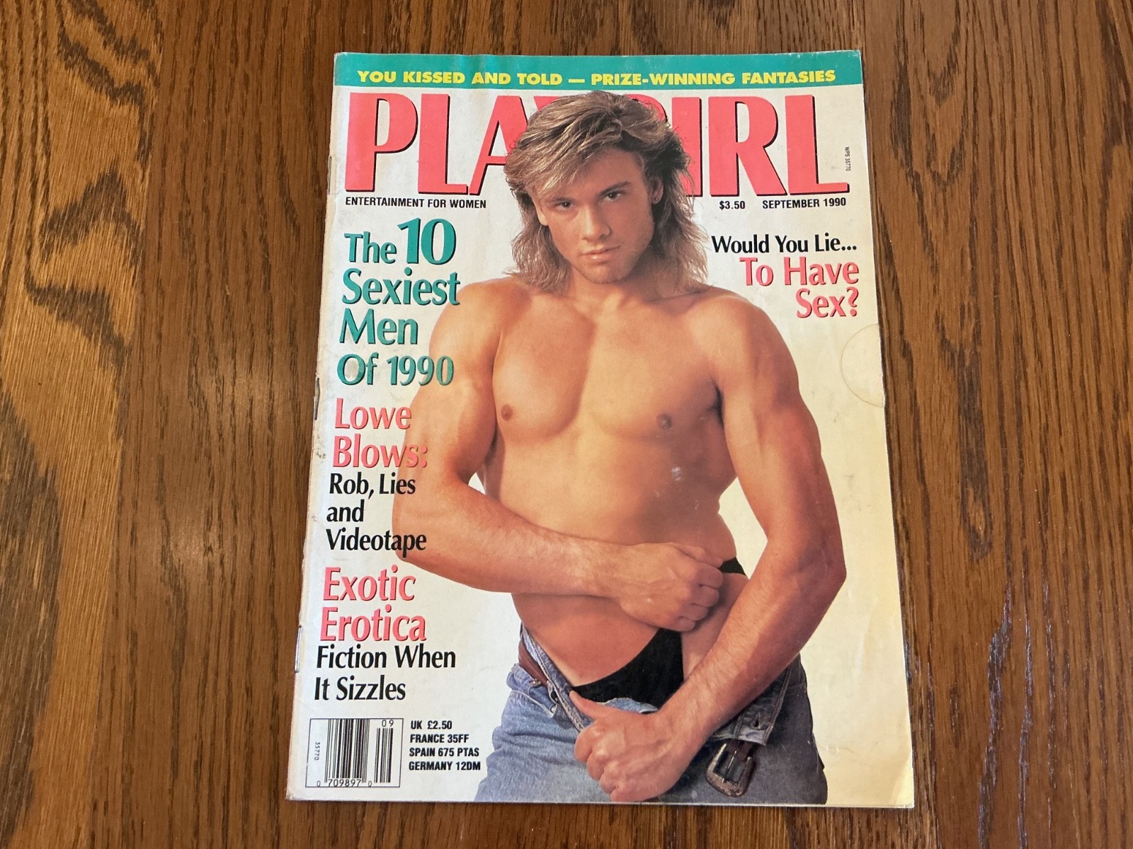 1990 September PLAYGIRL MAGAZINE Centerfold Intact