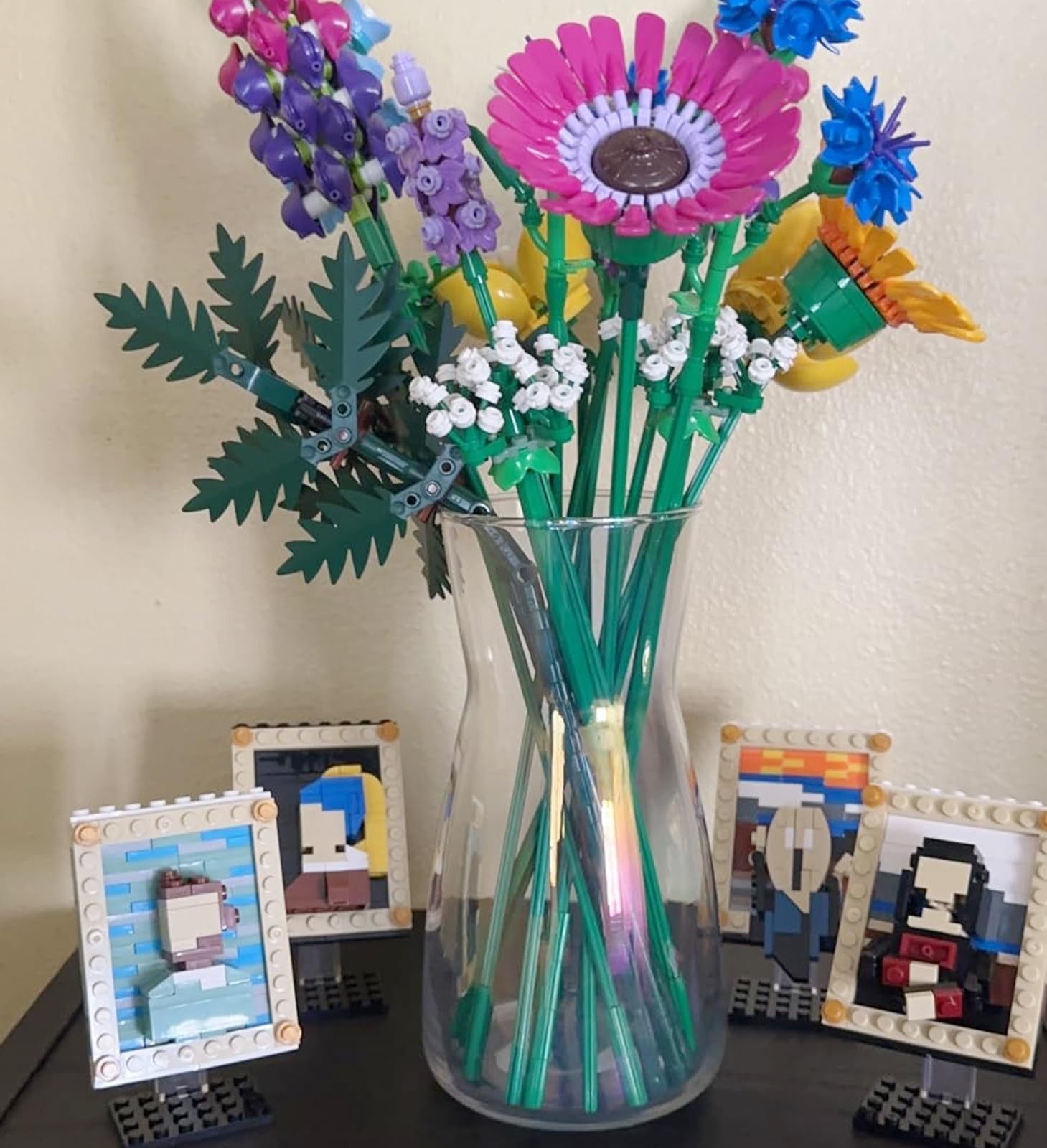 8 inch Iridescent Glass Flower Vases for 8 inches (Height),