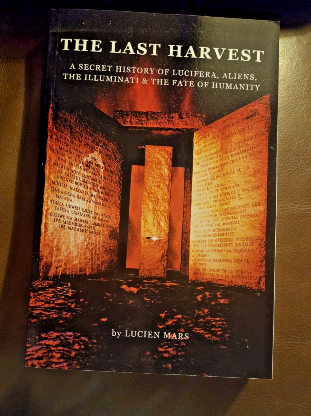 The Last Harvest Lucien Mars Secret History Illuminati Aliens Like New Paperback