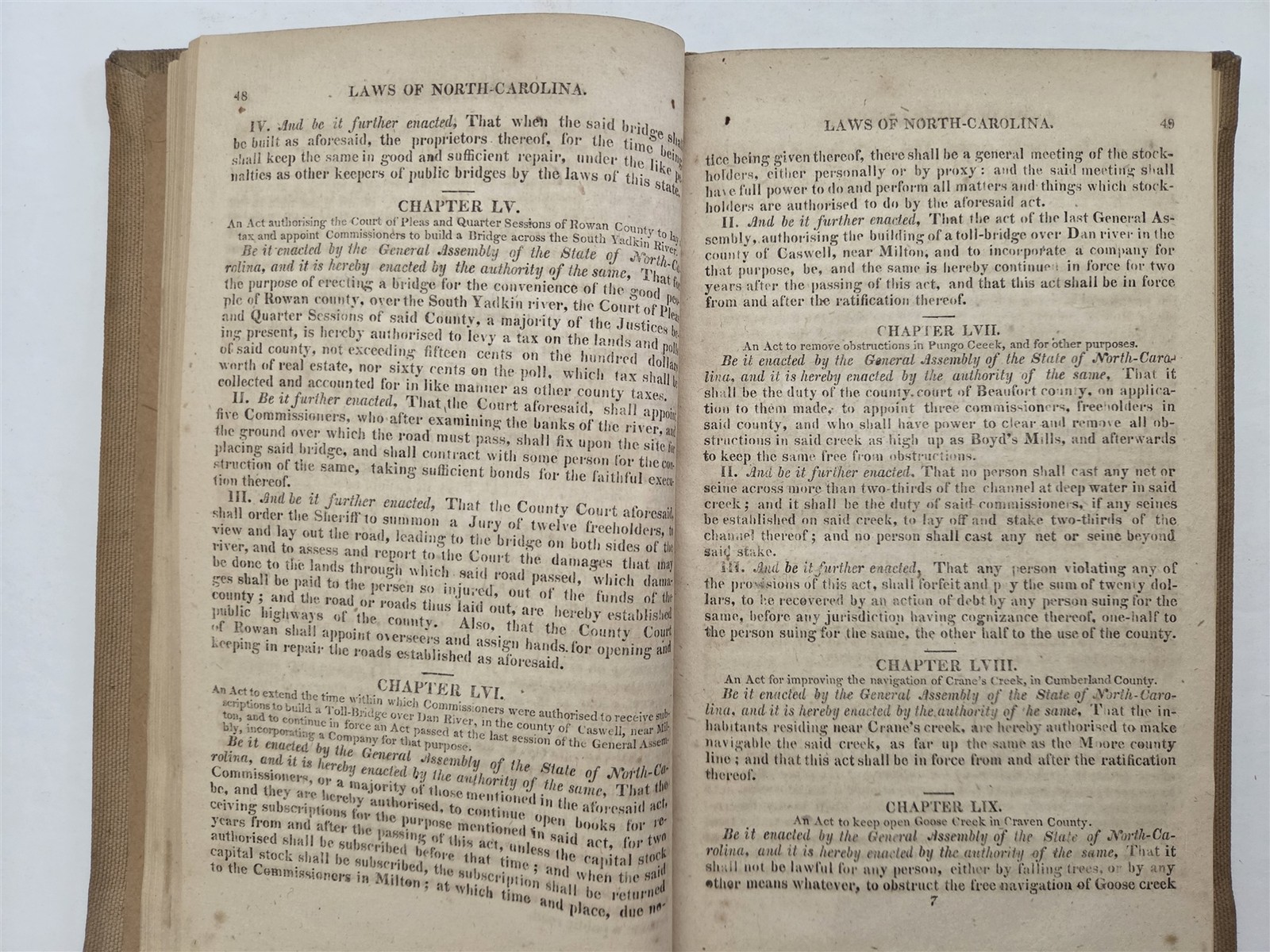 1824 antique NORTH CAROLINA LAW cherokee slavery free person color history