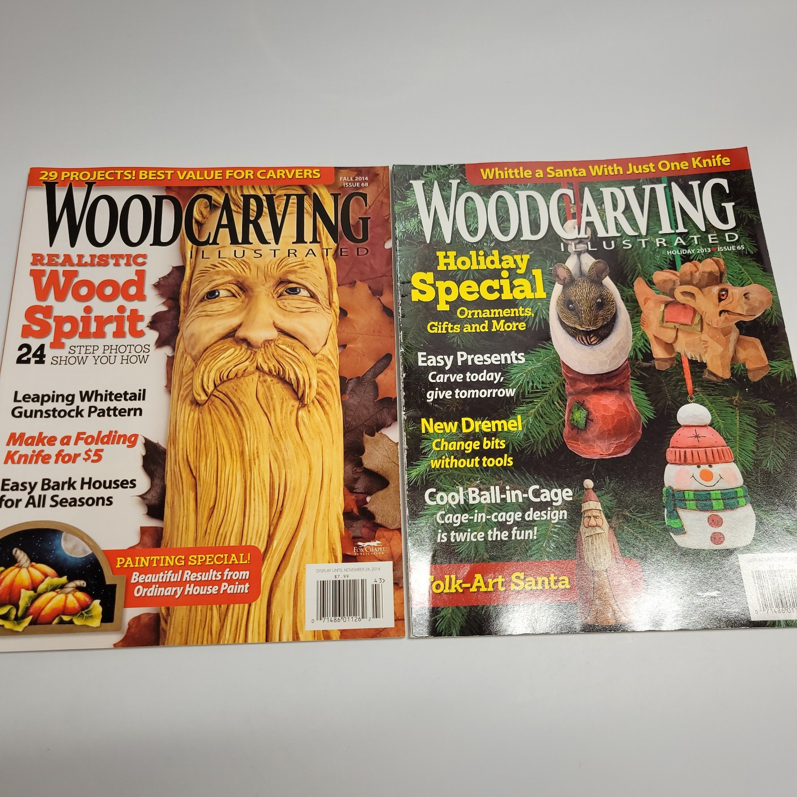 Woodcarving Illustrated lot of 10 Magazines 1998-2015 Knife, Power Carve, Chip