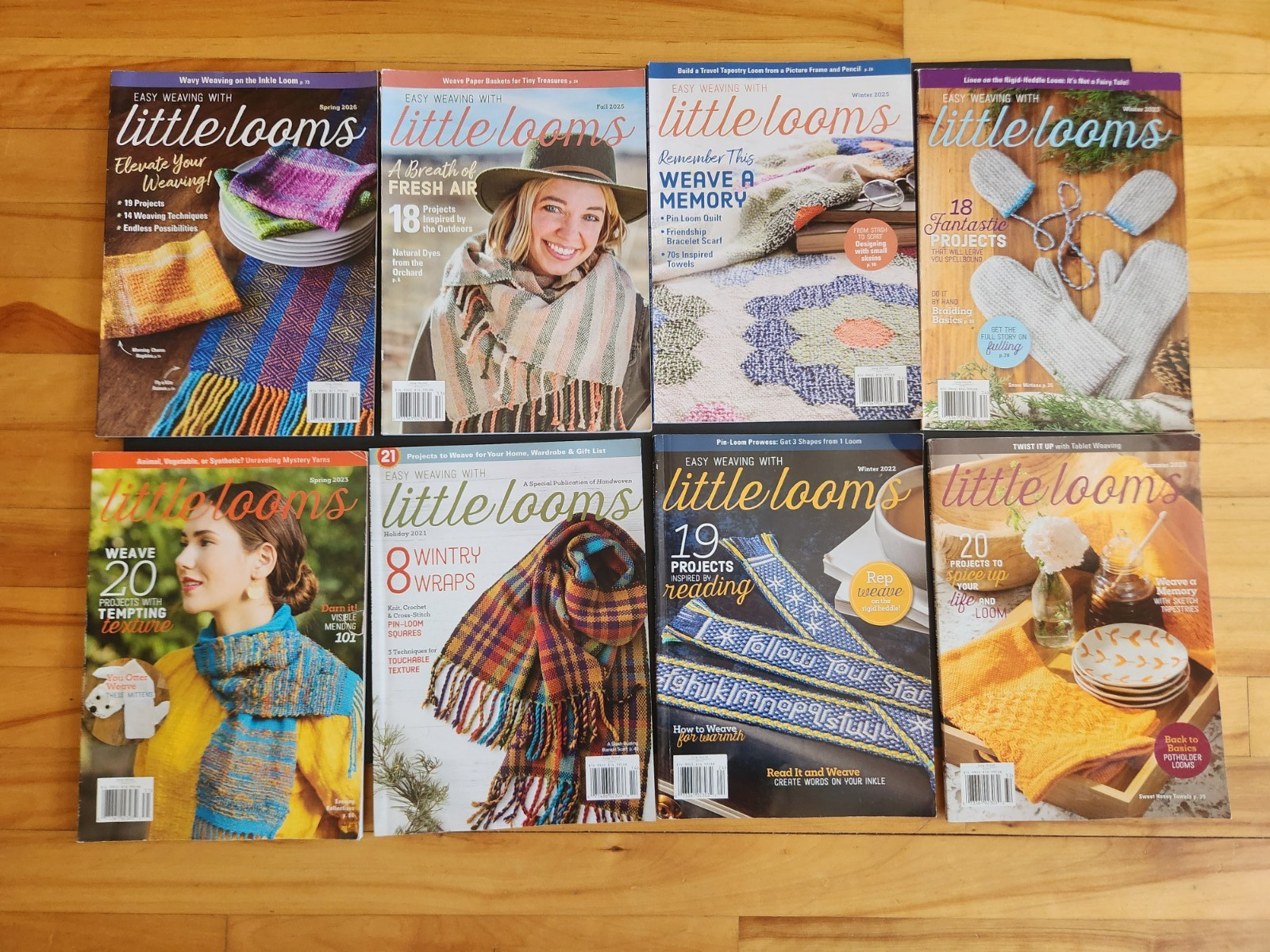 Easy Weaving With Little Looms 8 Issues Rigid Heddle Darning Inkle Pin Looms