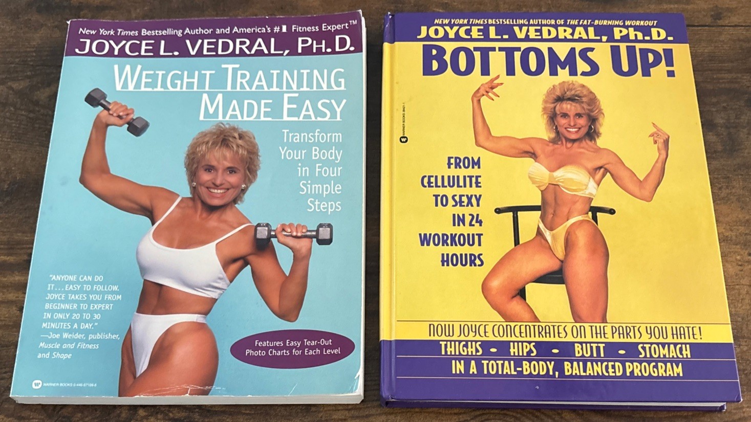 Joyce L. Vedral Workout Books Bottoms Up! & Weight Training Made Easy Lot Of 2