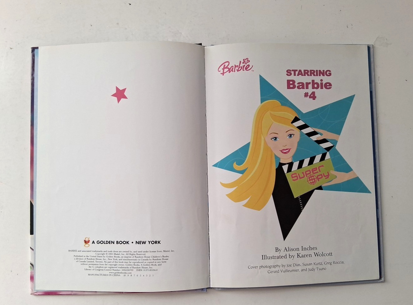 Rare Barbie Golden Book Super Spy Starring Barbie #4 by Alison Inches Hardcover