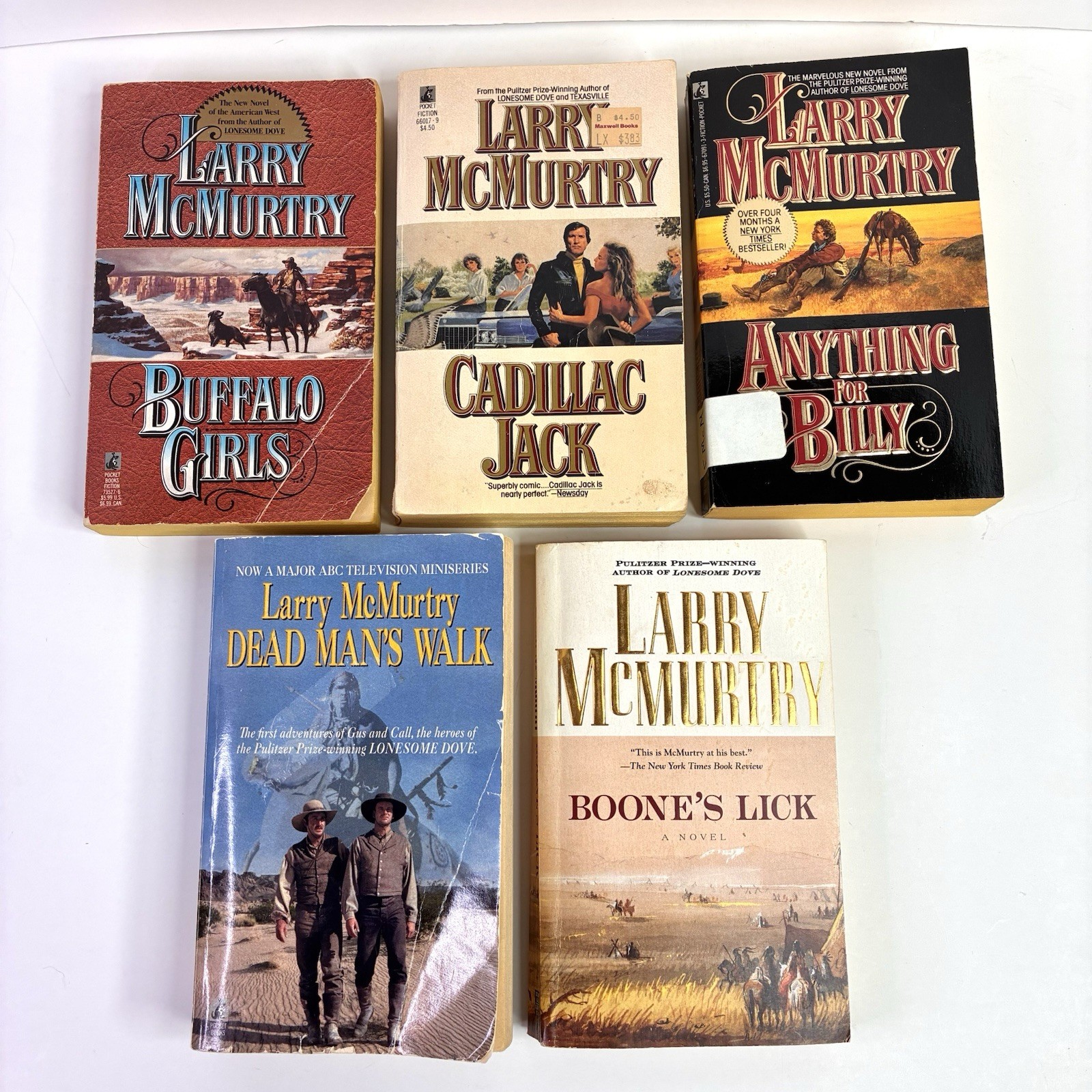 Lot of 5 Larry McMurtry Paperback Books Historical Western Fiction