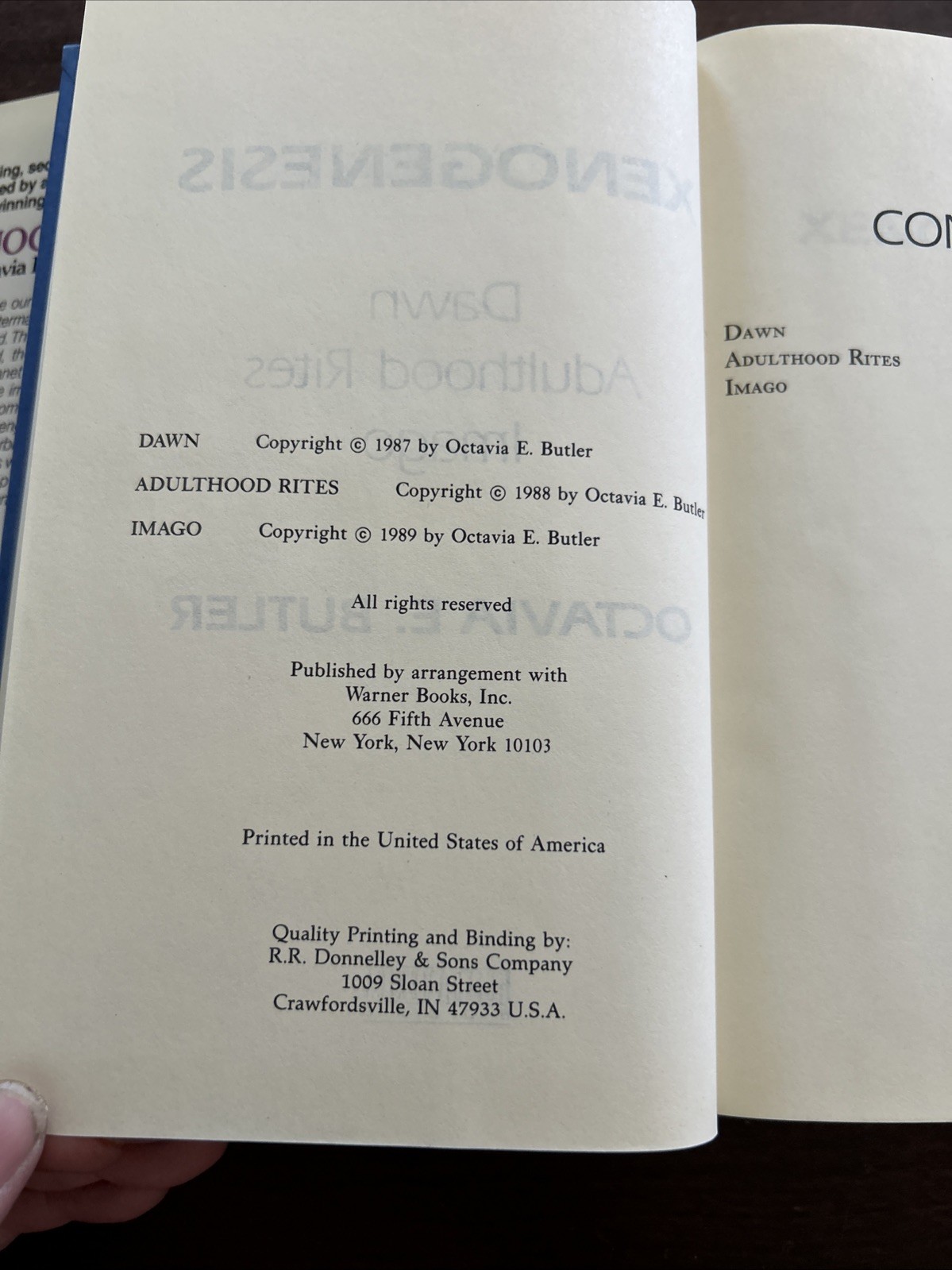 Xenogenesis – Octavia Butler HC/DJ BCE 1989 Trilogy Omnibus Dawn Adulthood Imago
