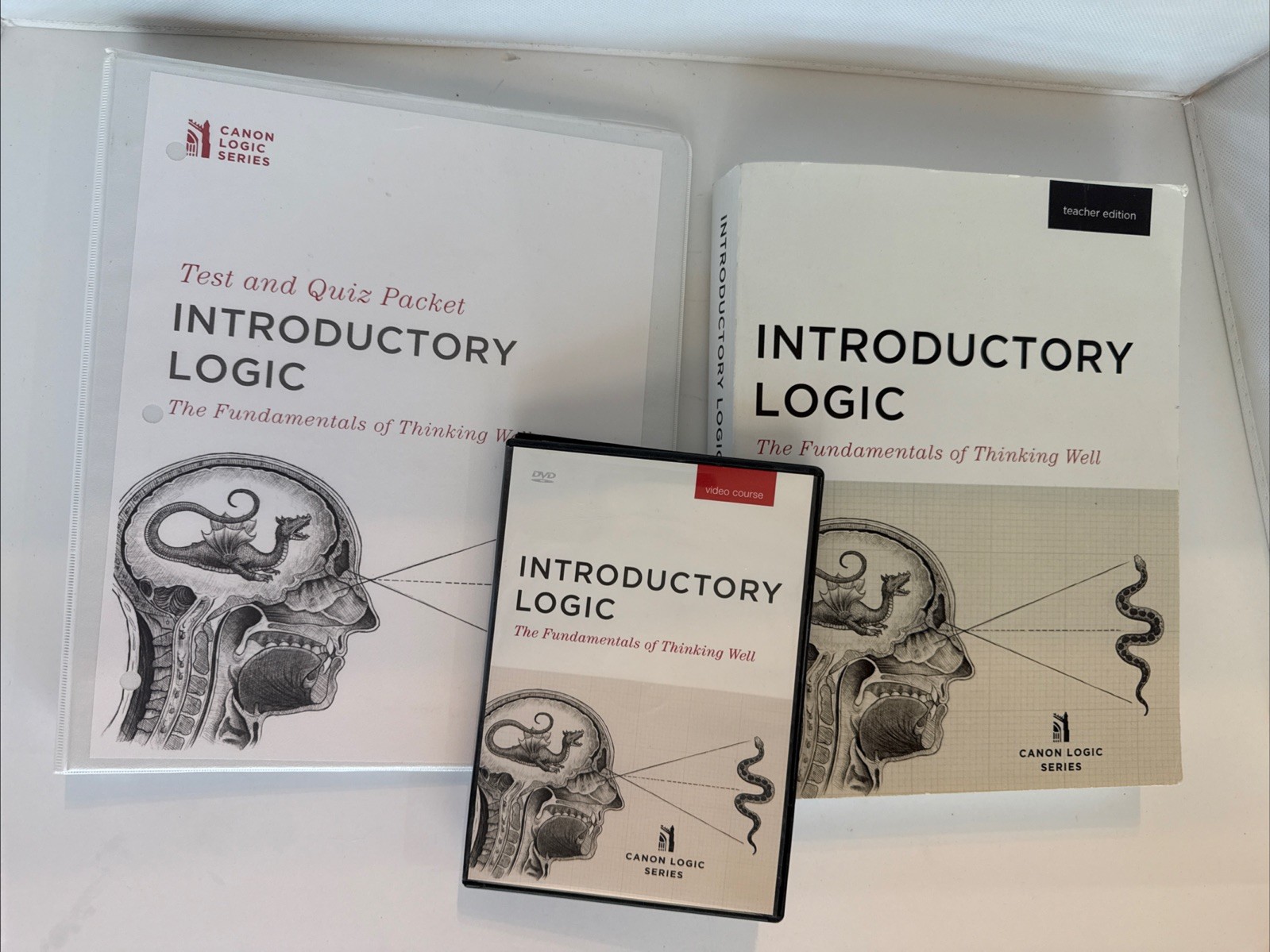 Canon Press Introductory Logic 5th Edition Teacher Edition, Tests& Quiz And DVDS