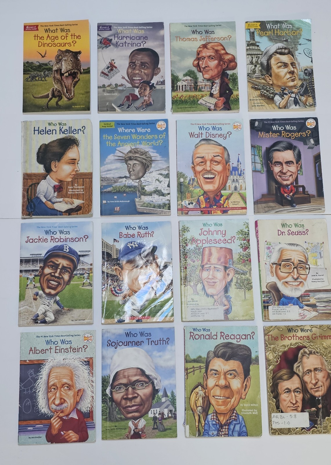 Lot of 16 Who Was What Was Where Is Books Series Kids Biography History